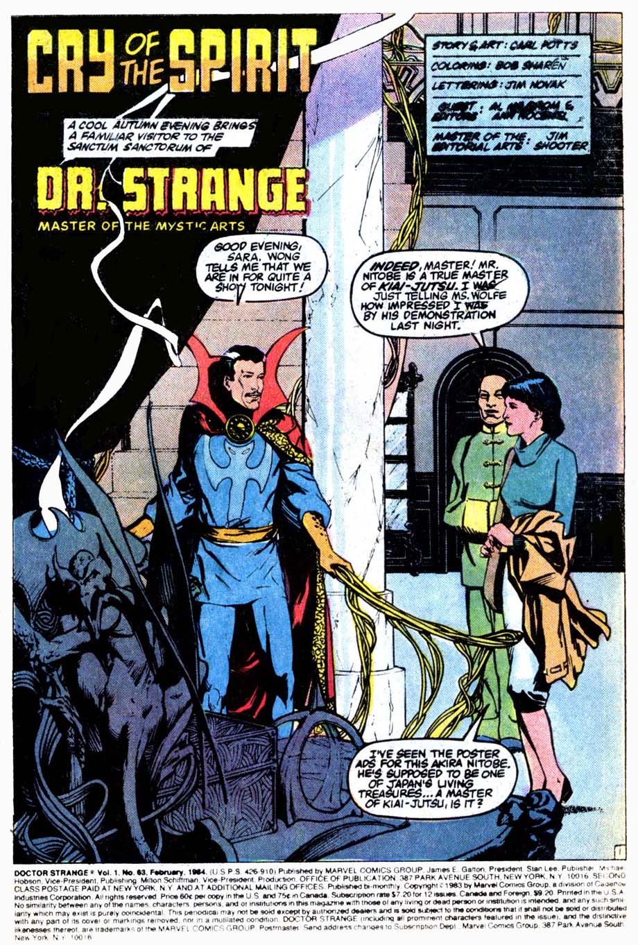 Read online Doctor Strange (1974) comic -  Issue #63 - 2