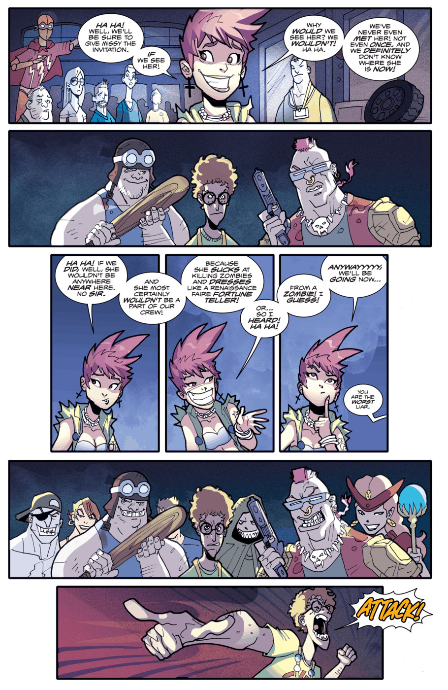 Read online Fanboys vs. Zombies comic -  Issue #7 - 13