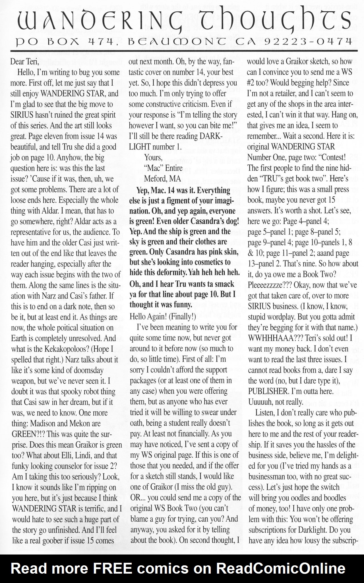 Read online Wandering Star comic -  Issue #16 - 25