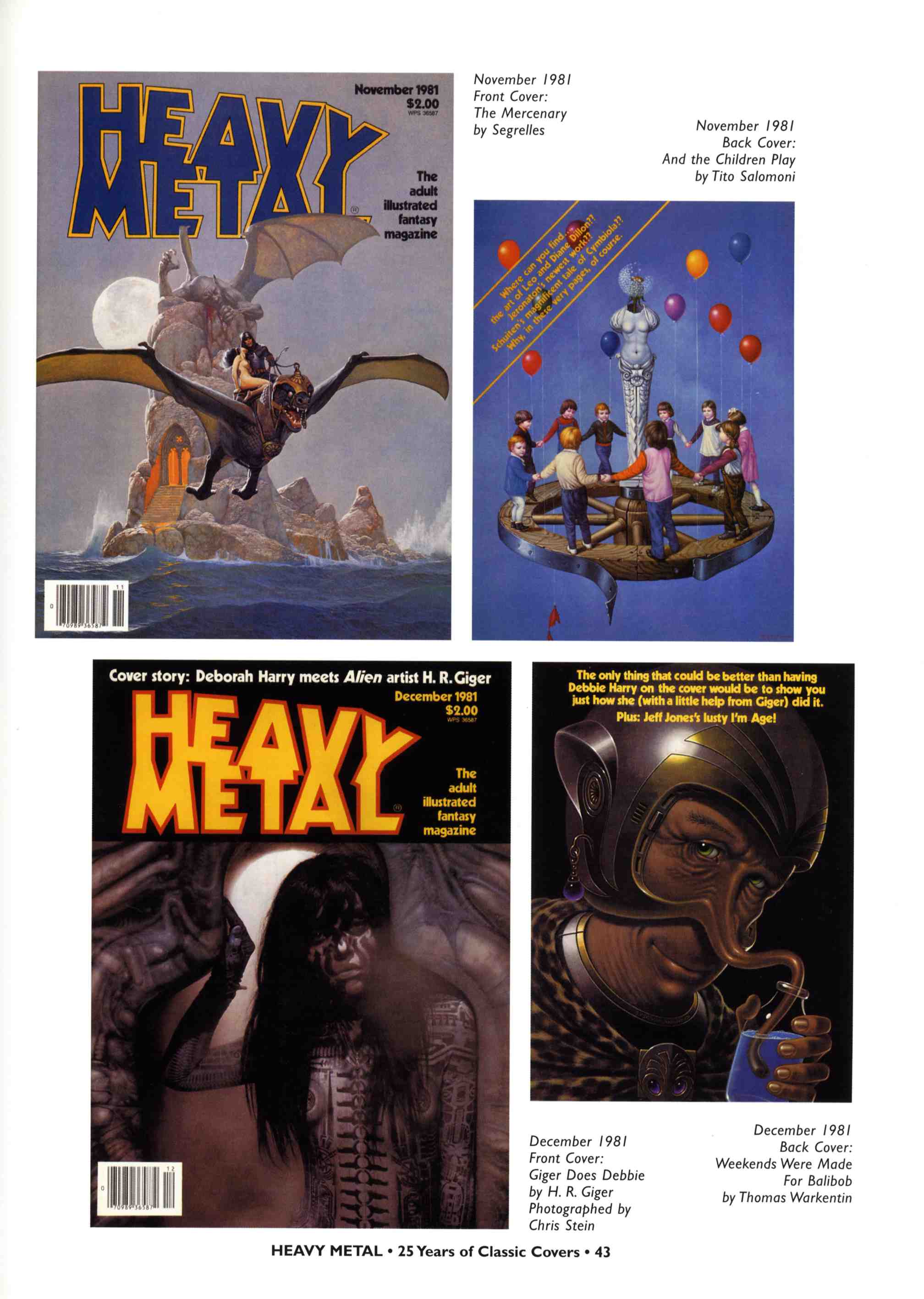 Read online Heavy Metal: 25 Years of Classic Covers comic -  Issue # TPB - 49