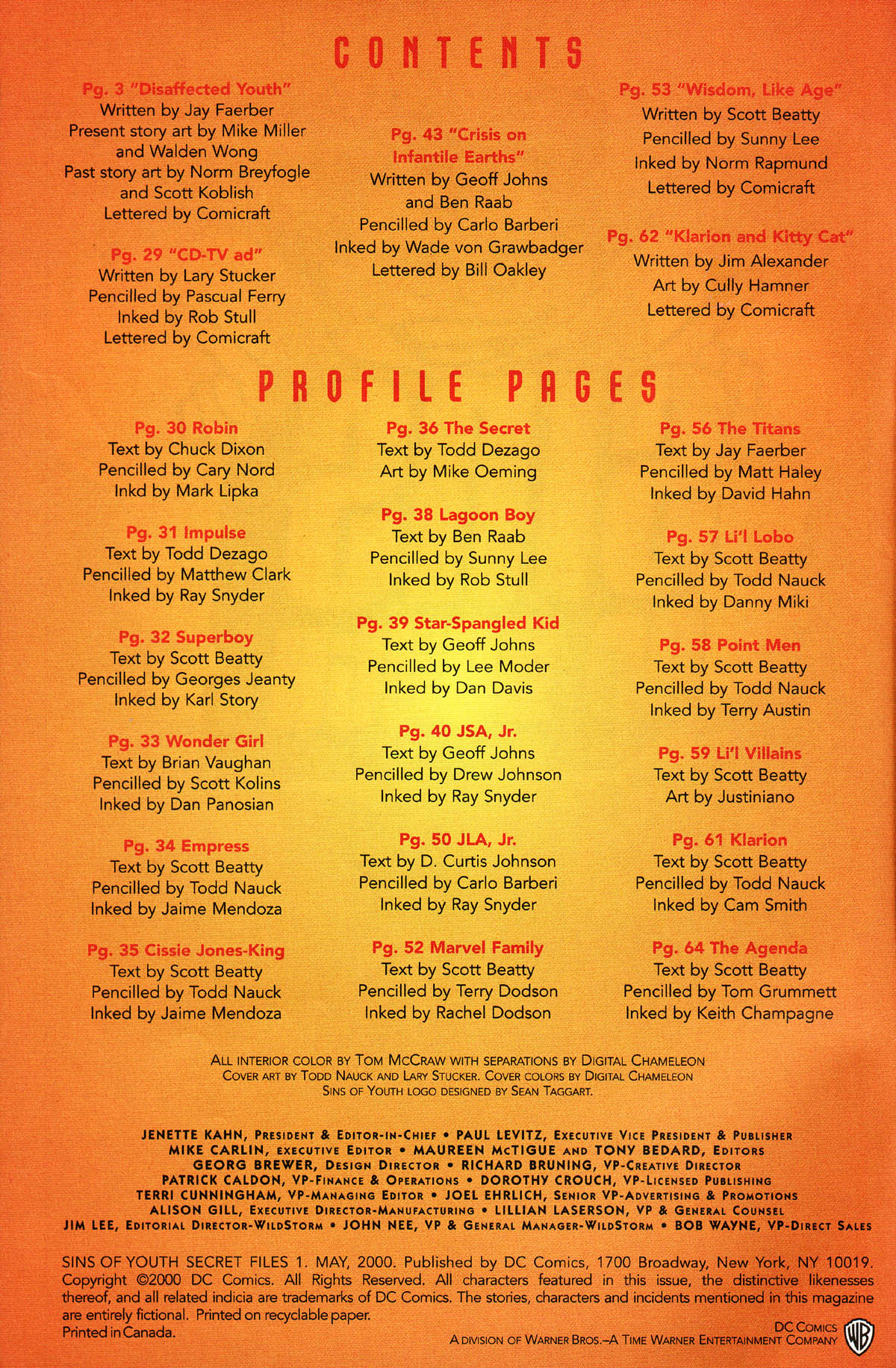 Read online Sins of Youth Secret Files comic -  Issue # Full - 3