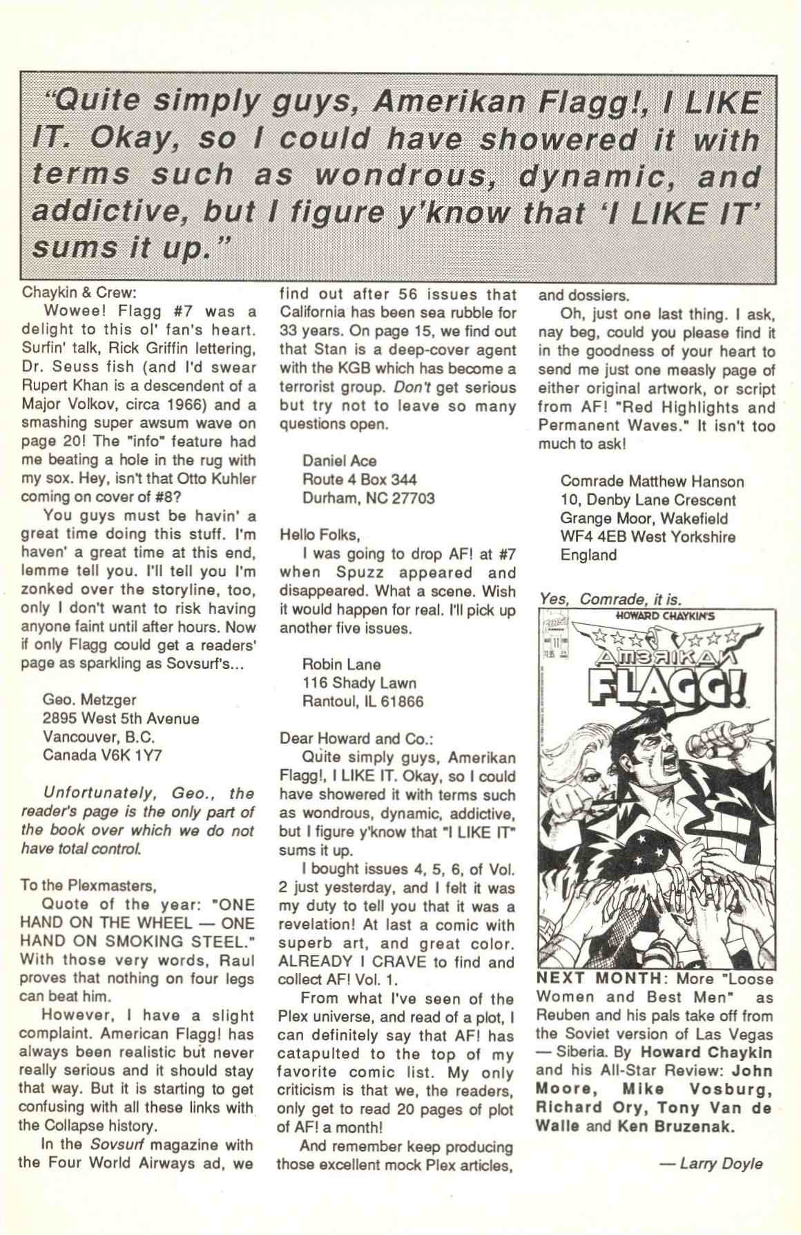 Read online Howard Chaykin's American Flagg comic -  Issue #10 - 34