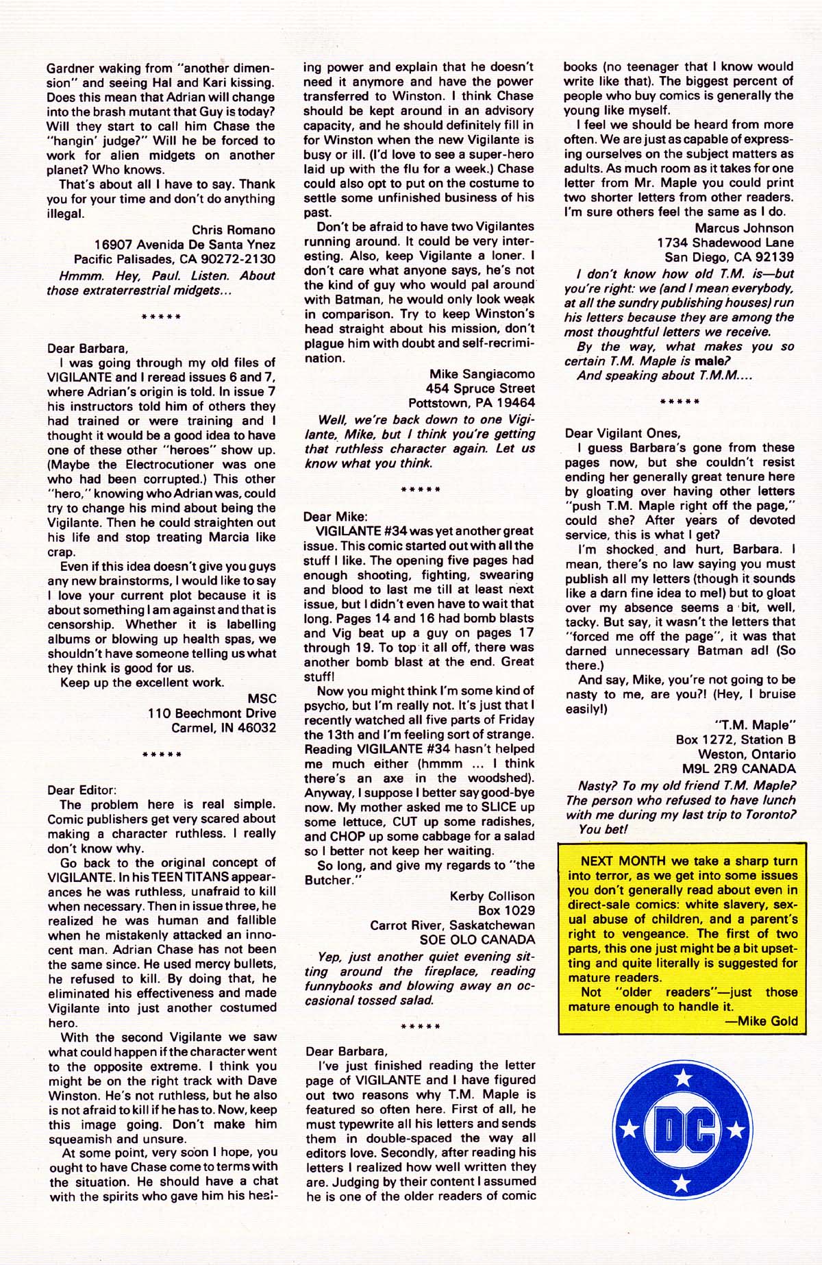 Read online Vigilante (1983) comic -  Issue #38 - 32