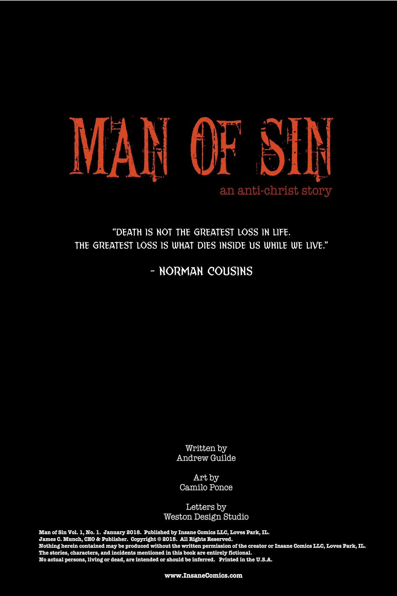 Read online Man Of Sin comic -  Issue #1 - 2