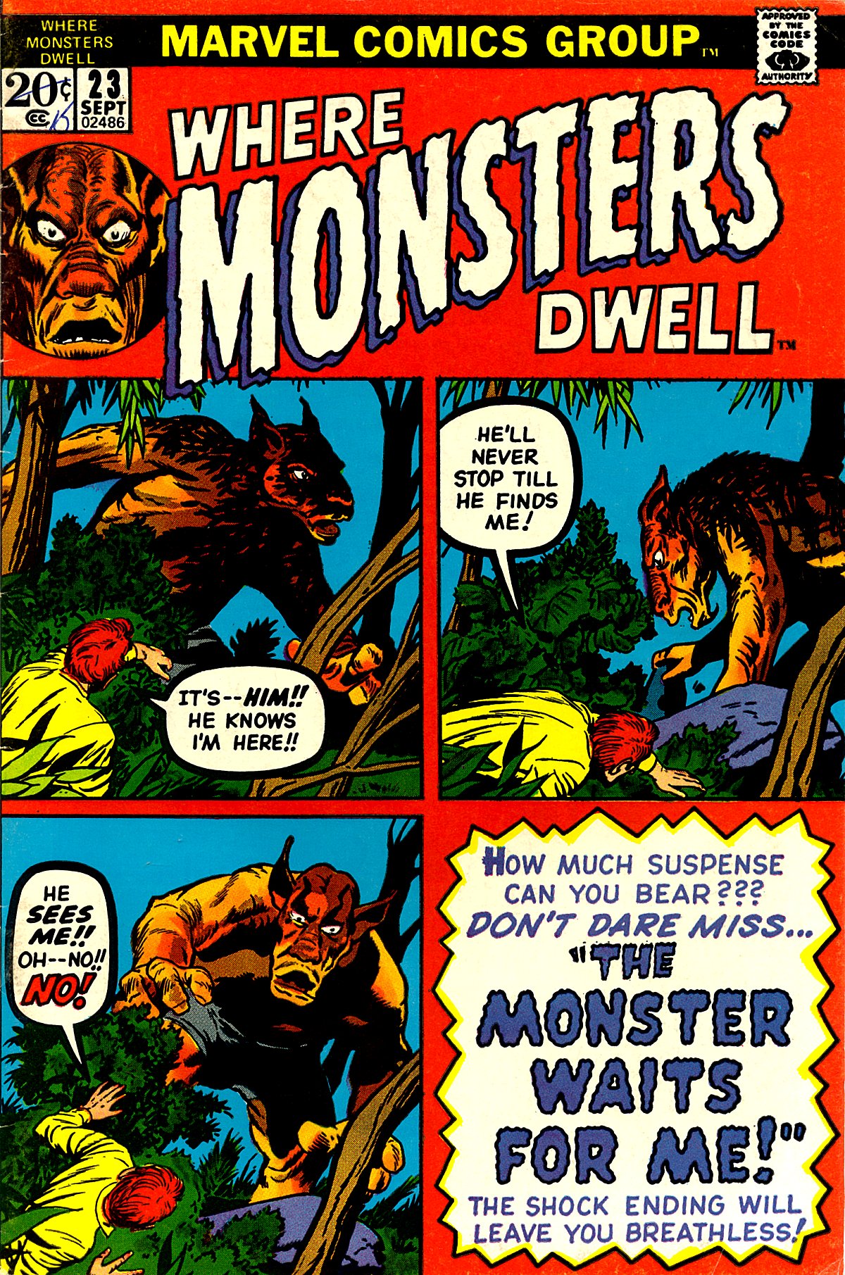 Read online Where Monsters Dwell (1970) comic -  Issue #23 - 1