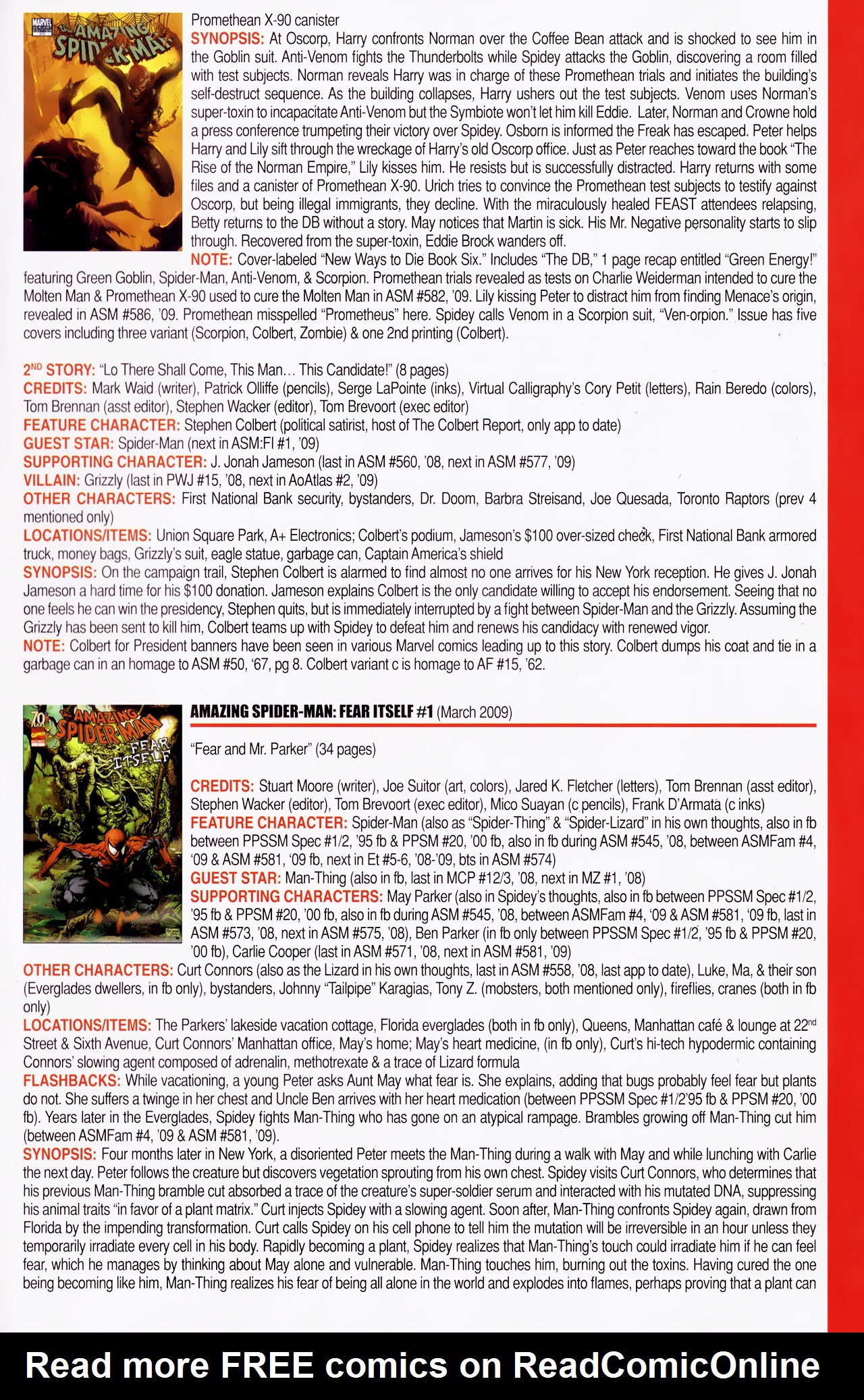 Read online Official Index to the Marvel Universe comic -  Issue #13 - 25