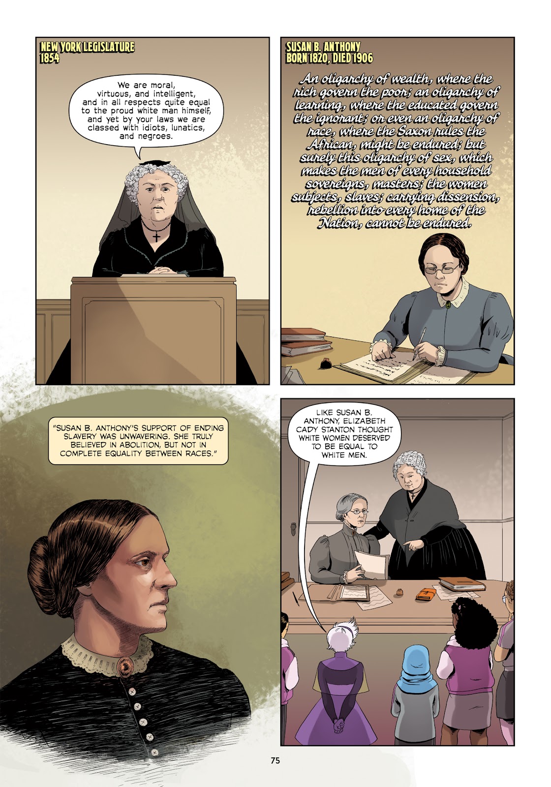 Amazons, Abolitionists, and Activists: A Graphic History of Women's Fight for Their Rights issue TPB (Part 1) - Page 73