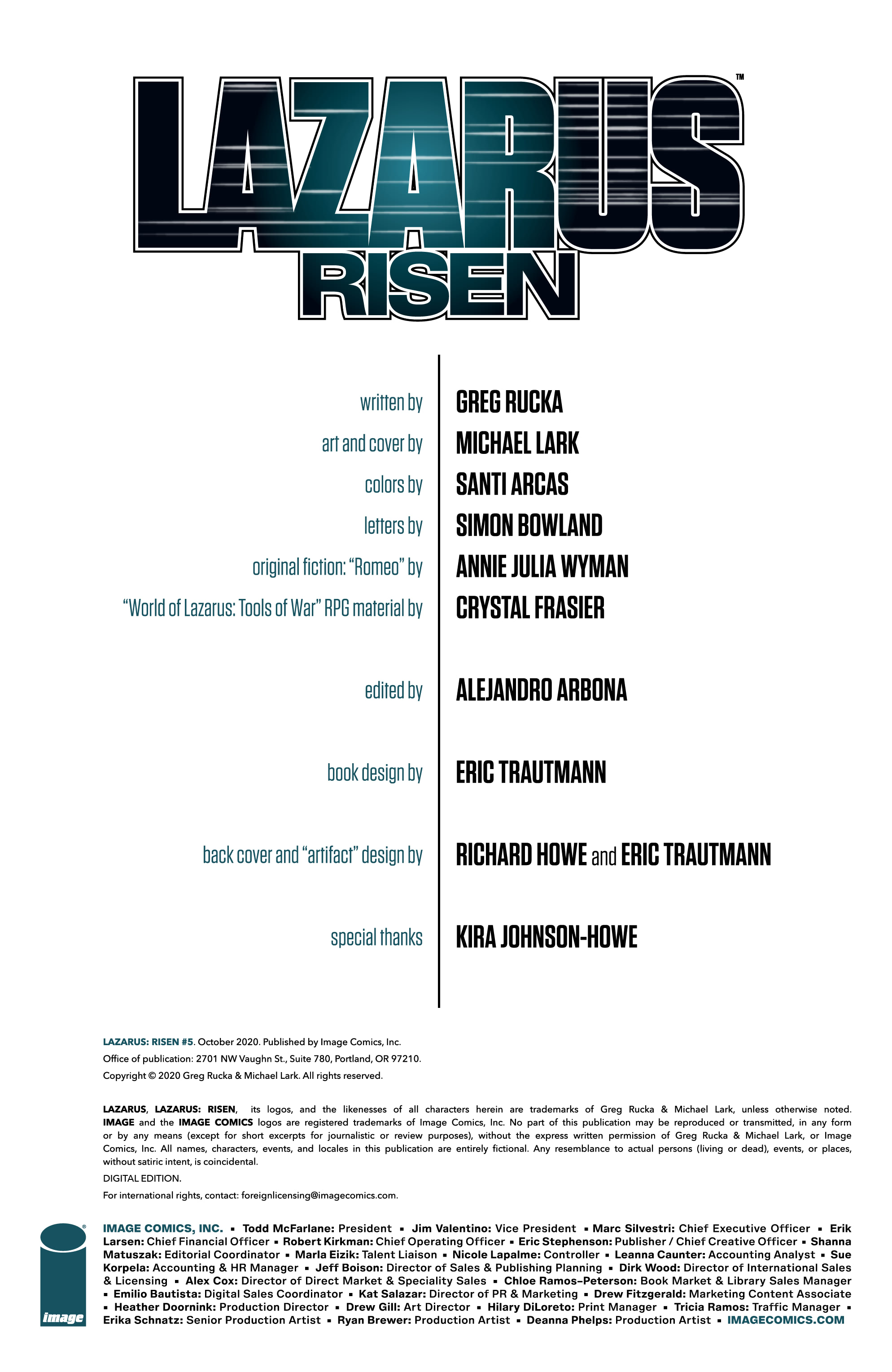 Read online Lazarus: Risen comic -  Issue #5 - 3