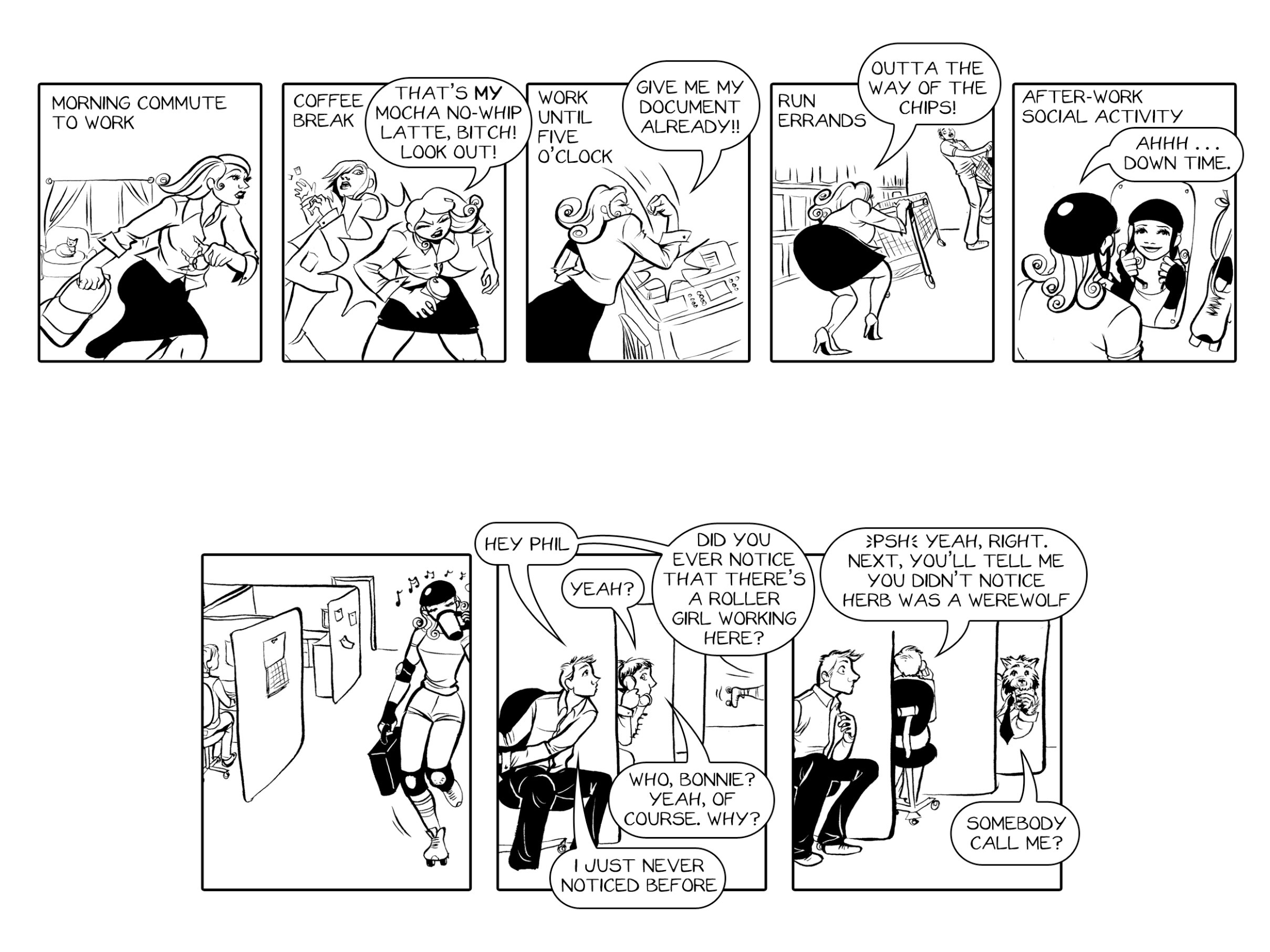 Read online Bonnie N. Collide, Nine to Five comic -  Issue #1 - 2