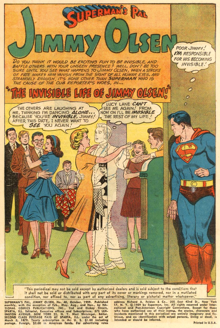Read online Superman's Pal Jimmy Olsen comic -  Issue #40 - 3
