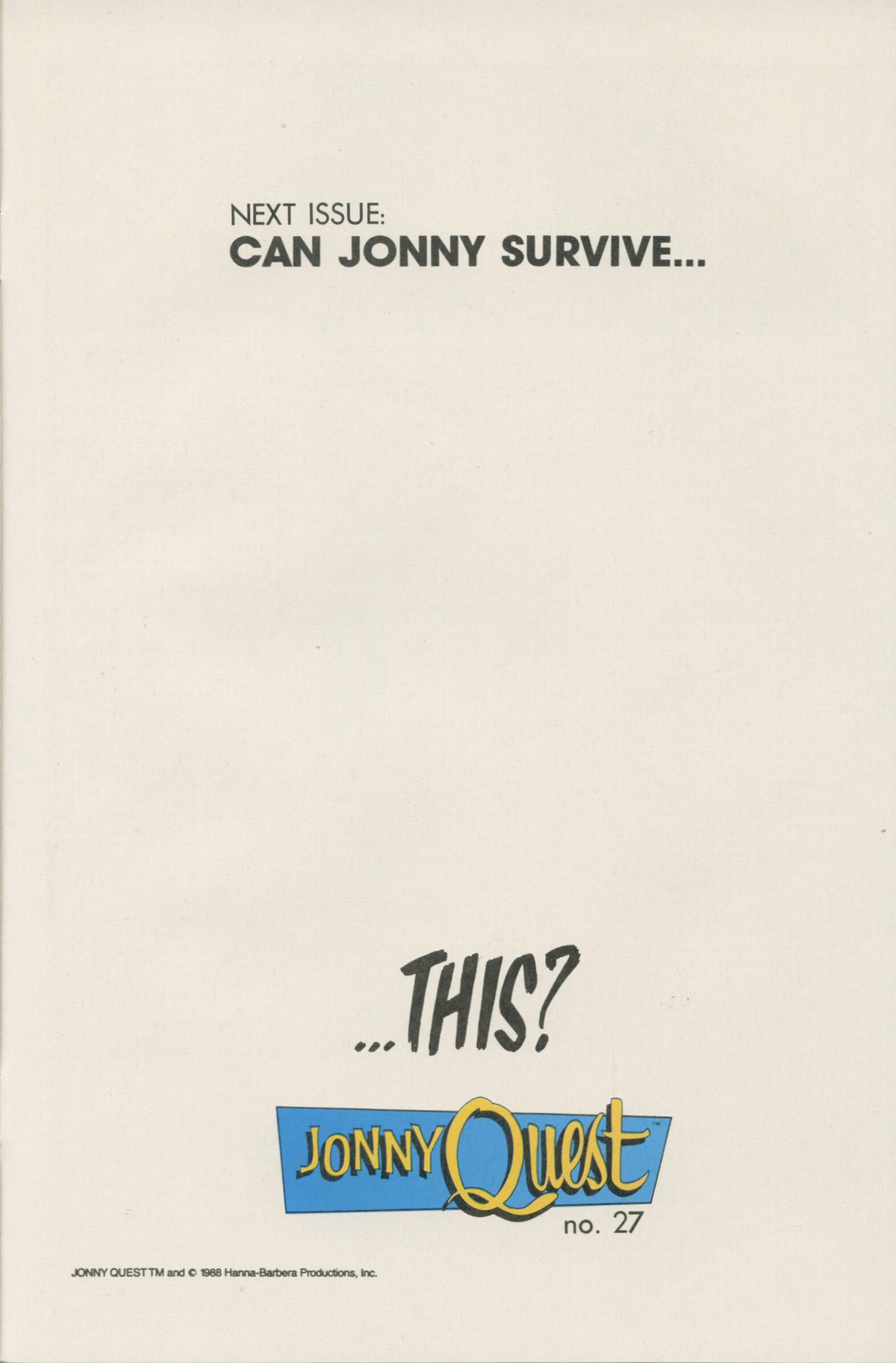 Read online Jonny Quest comic -  Issue #26 - 33