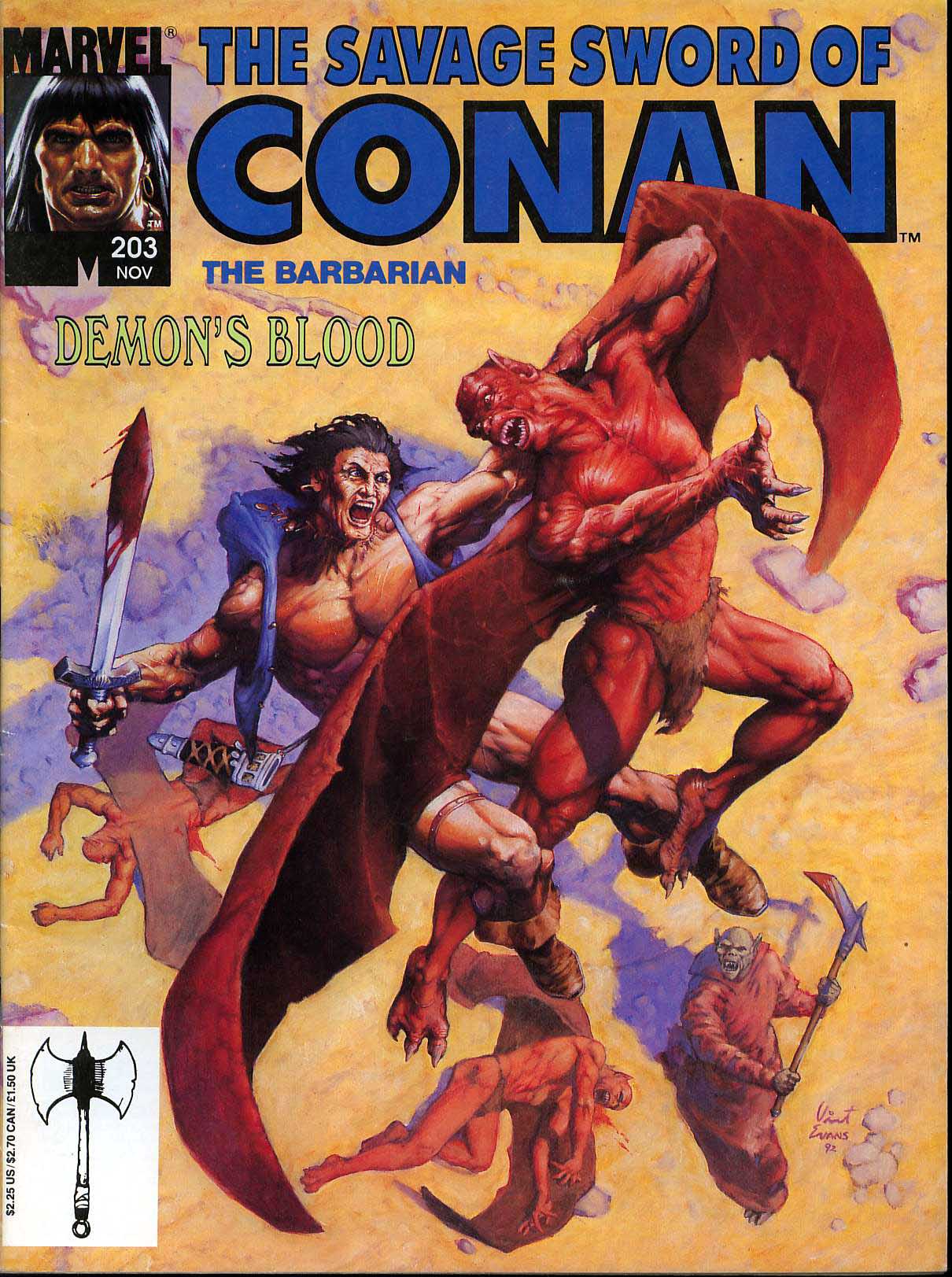 Read online The Savage Sword Of Conan comic -  Issue #203 - 1