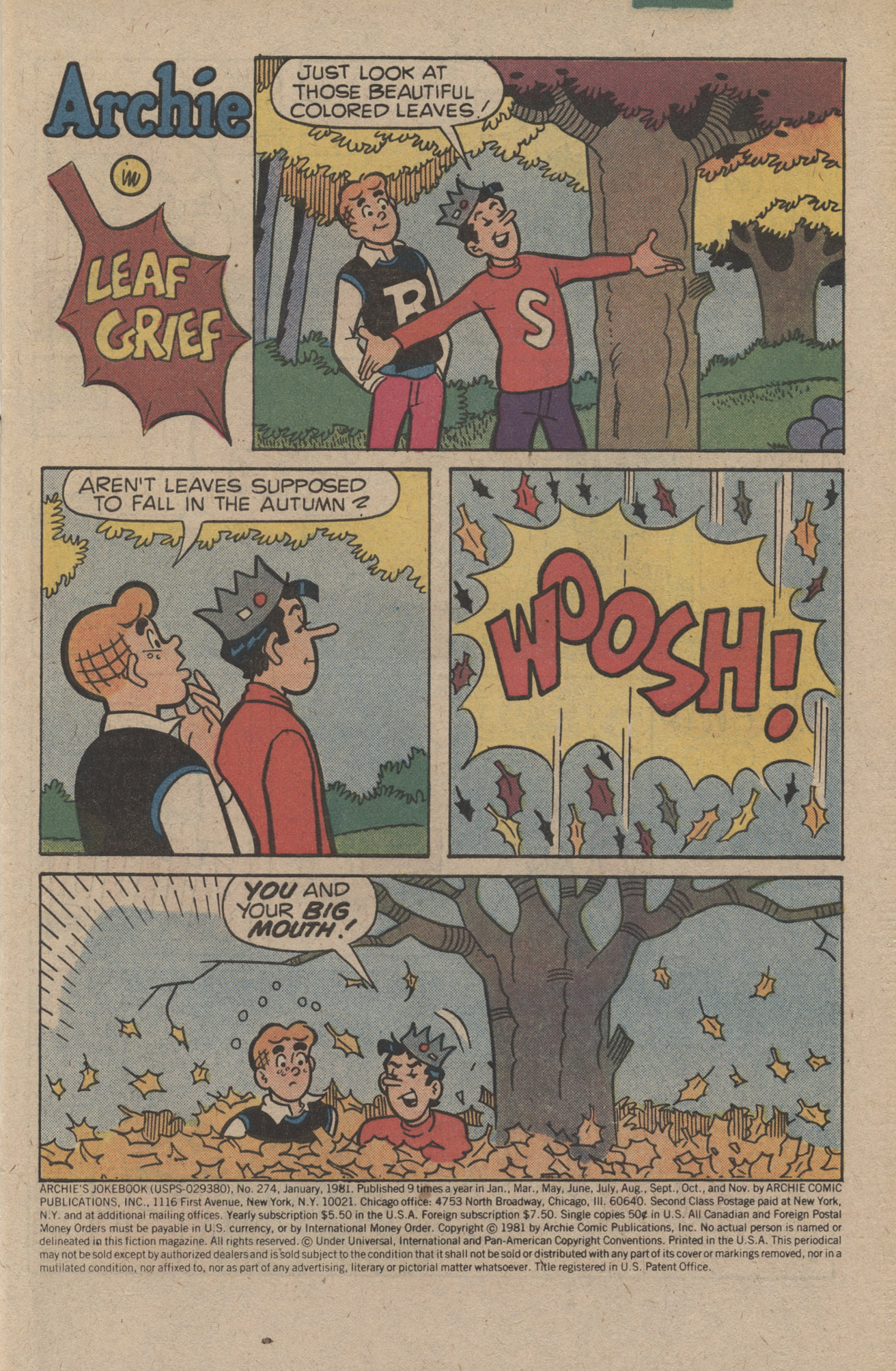 Read online Archie's Joke Book Magazine comic -  Issue #274 - 3