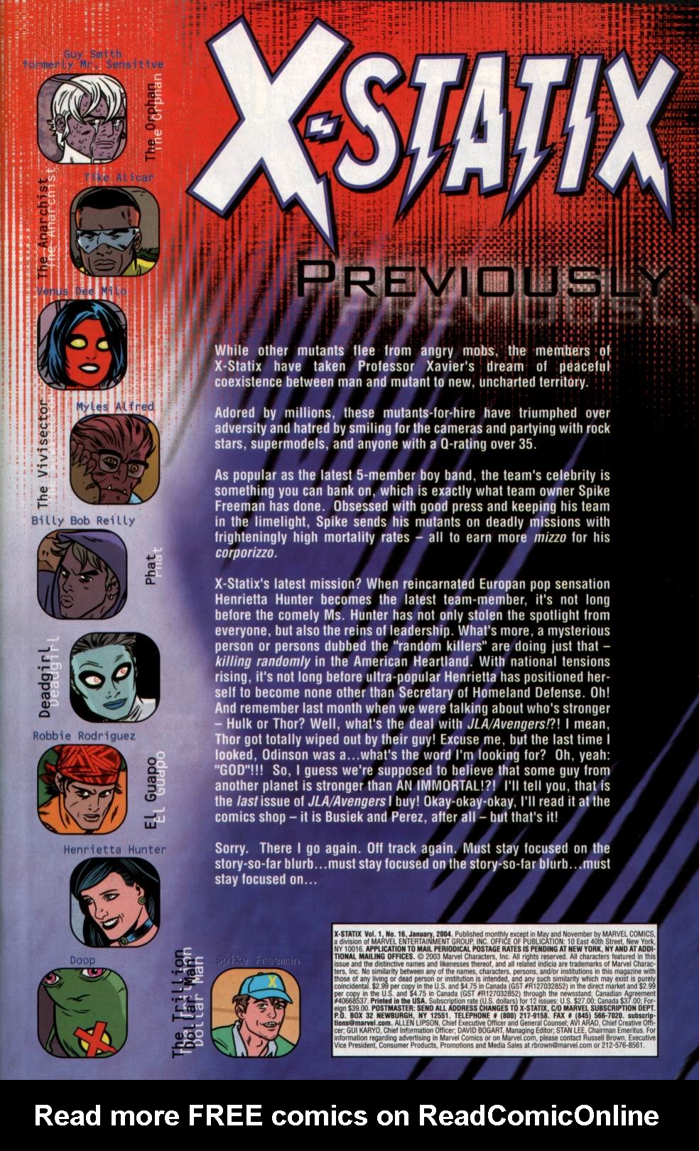 Read online X-Statix comic -  Issue #16 - 2