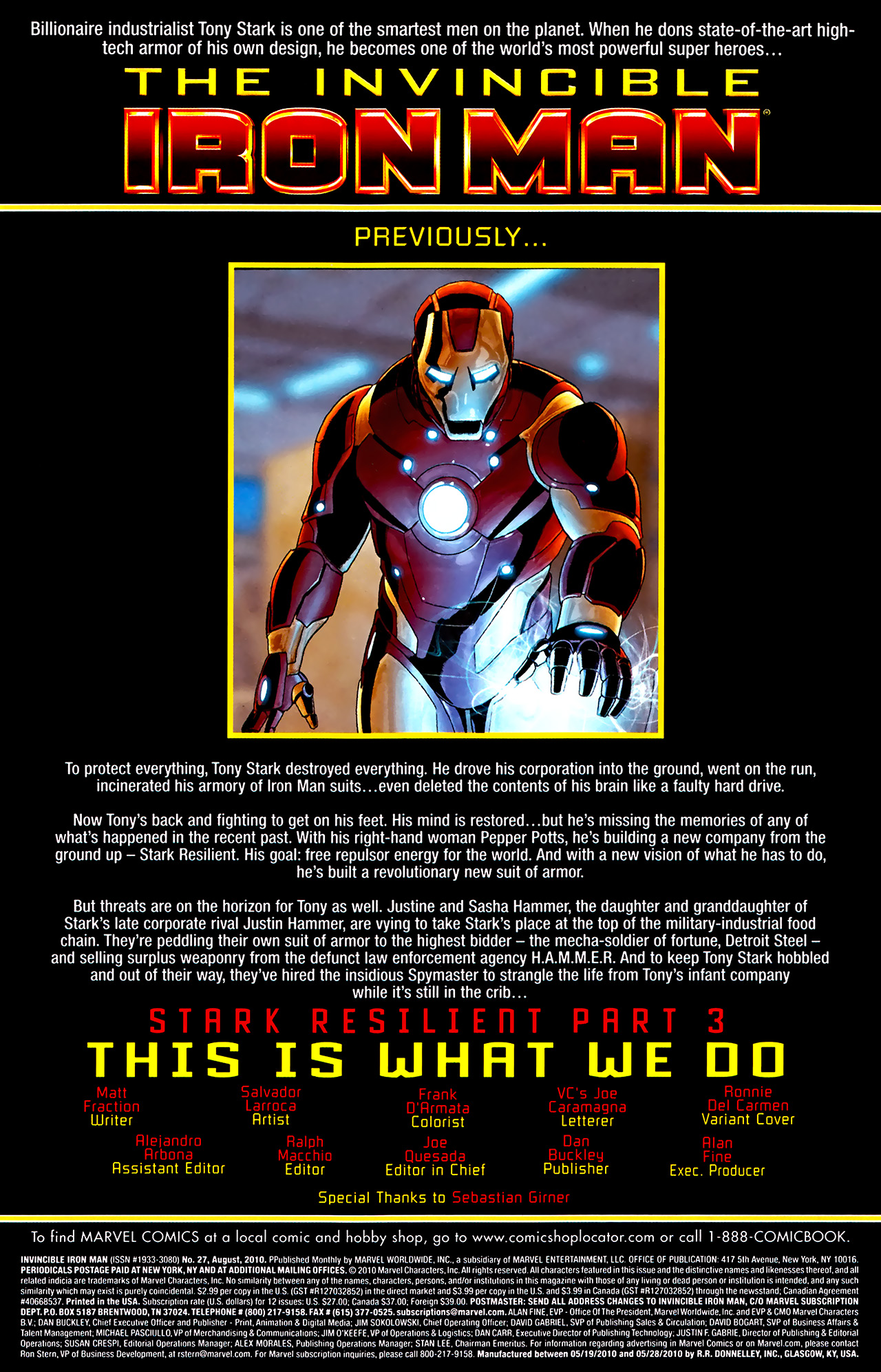 Read online The Invincible Iron Man (2008) comic -  Issue #27 - 3