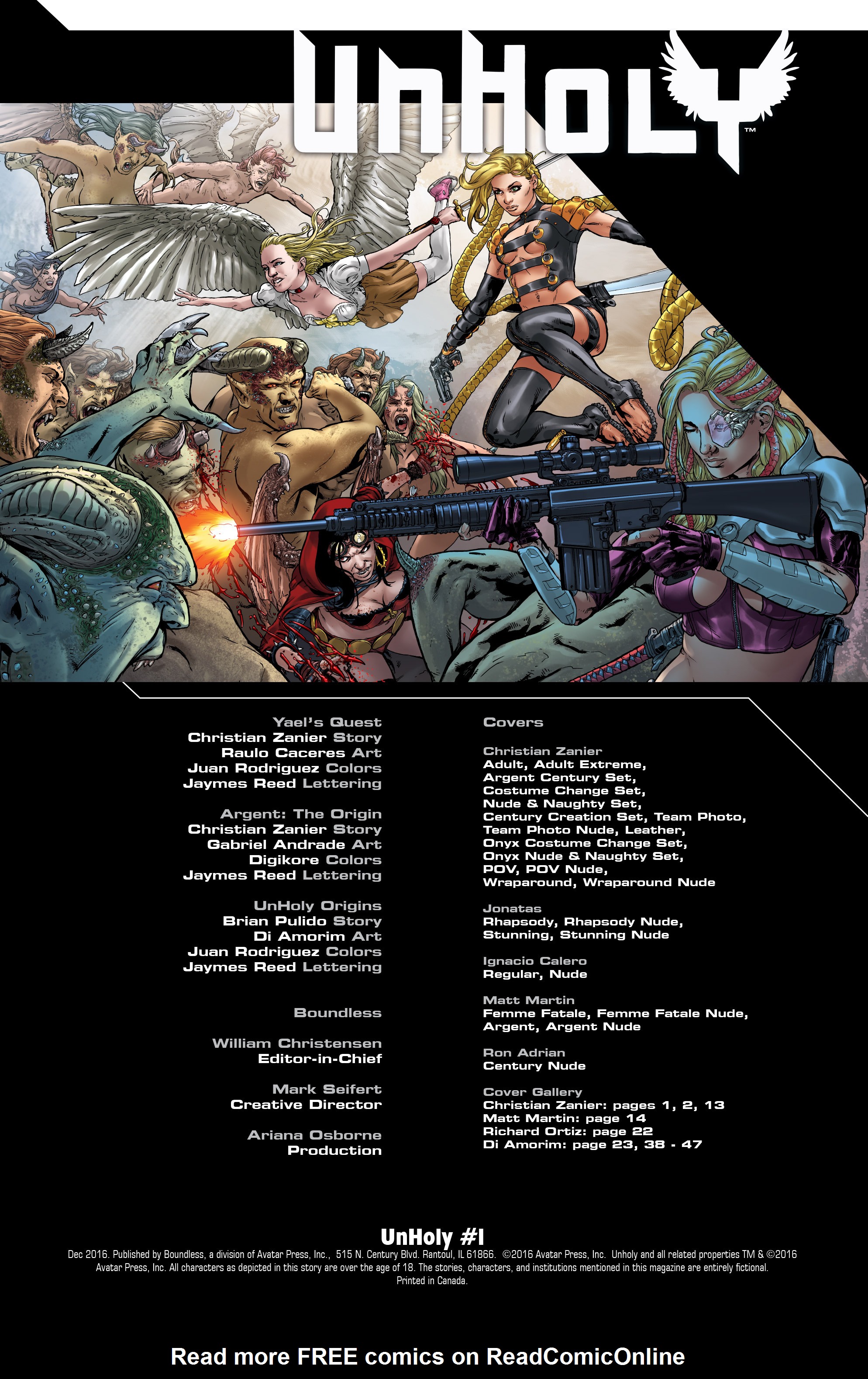 Read online UnHoly comic -  Issue #1 - 2