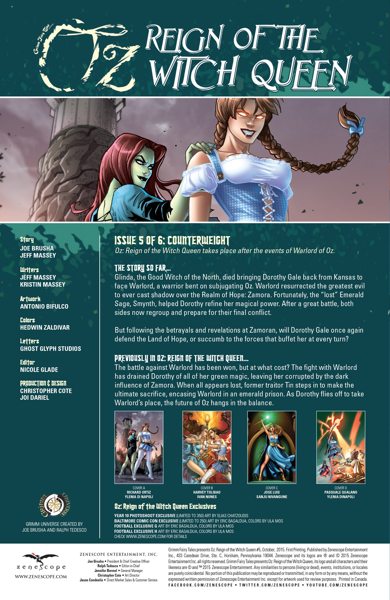 Read online Grimm Fairy Tales presents Oz: Reign of the Witch Queen comic -  Issue #5 - 2