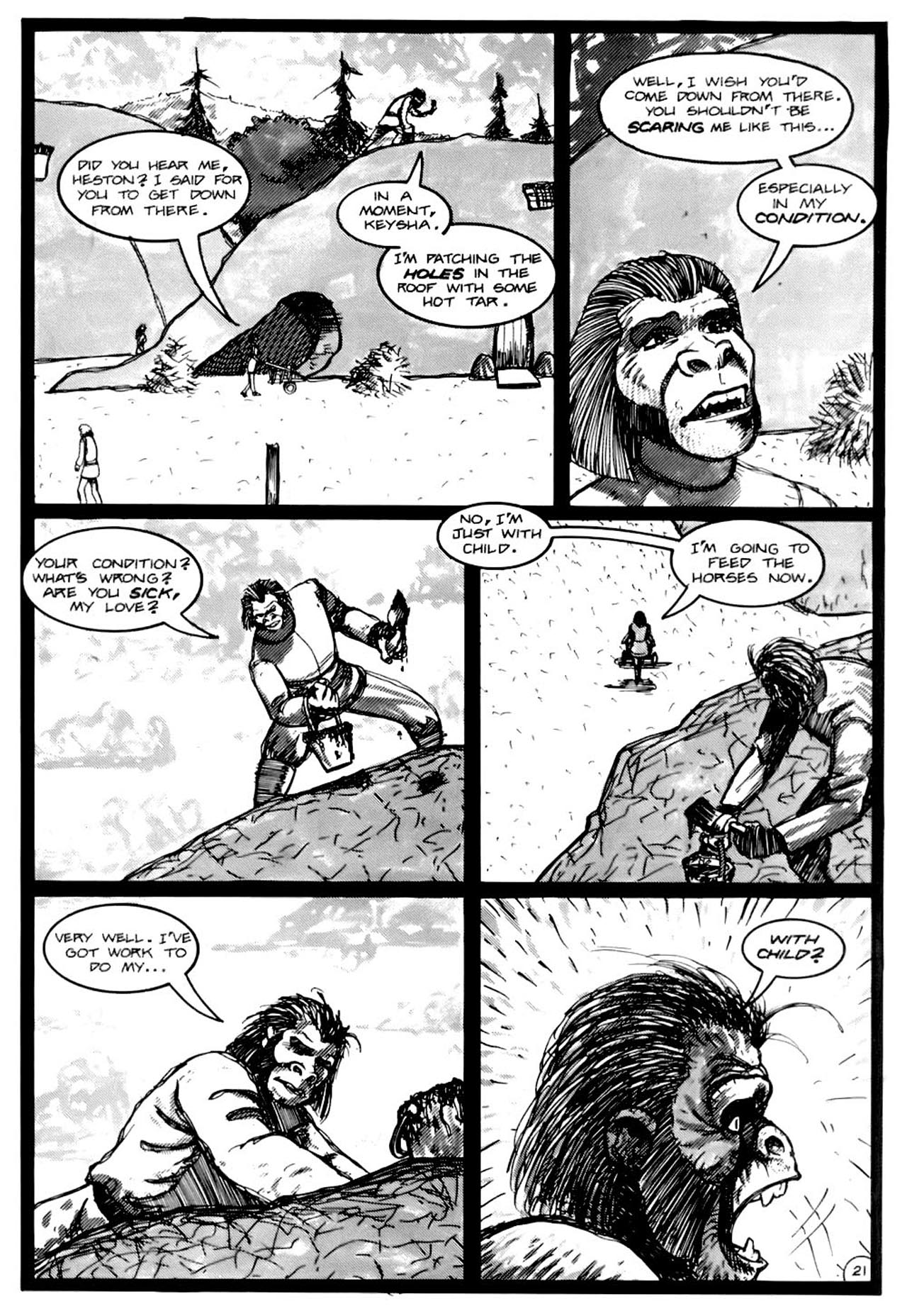 Read online Planet of the Apes (1990) comic -  Issue #13 - 23