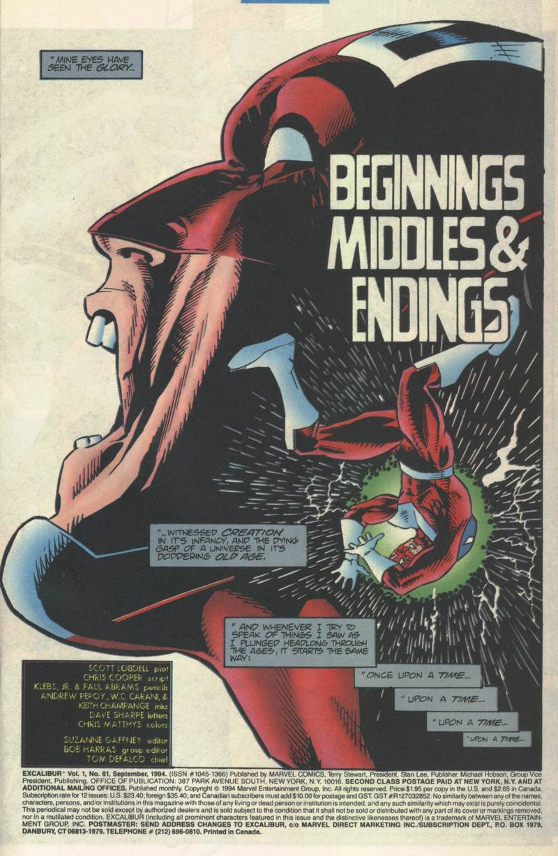 Read online Excalibur (1988) comic -  Issue #81 - 2