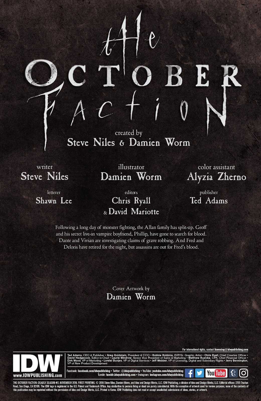 The October Faction: Deadly Season issue 2 - Page 2