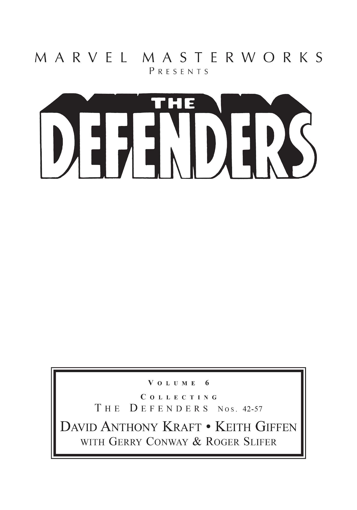 Read online Marvel Masterworks: The Defenders comic -  Issue # TPB 6 (Part 1) - 2