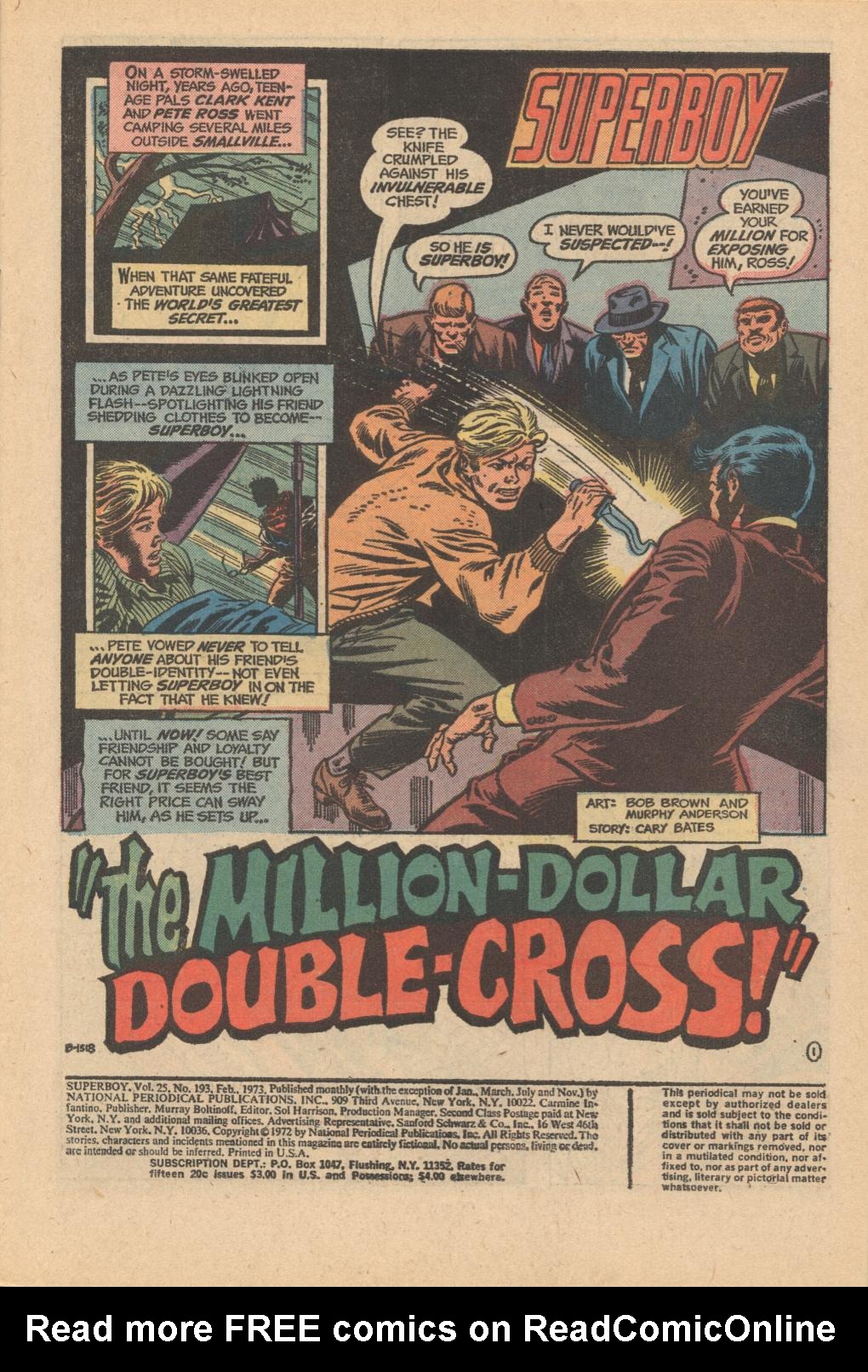 Read online Superboy (1949) comic -  Issue #193 - 2
