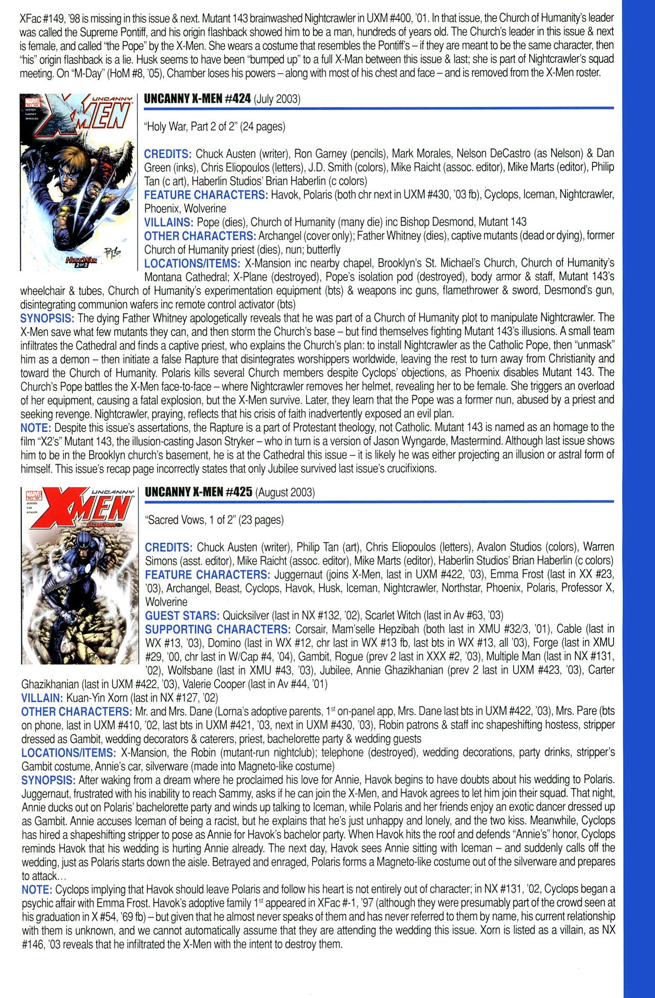 Read online Official Index to the Marvel Universe comic -  Issue #11 - 51