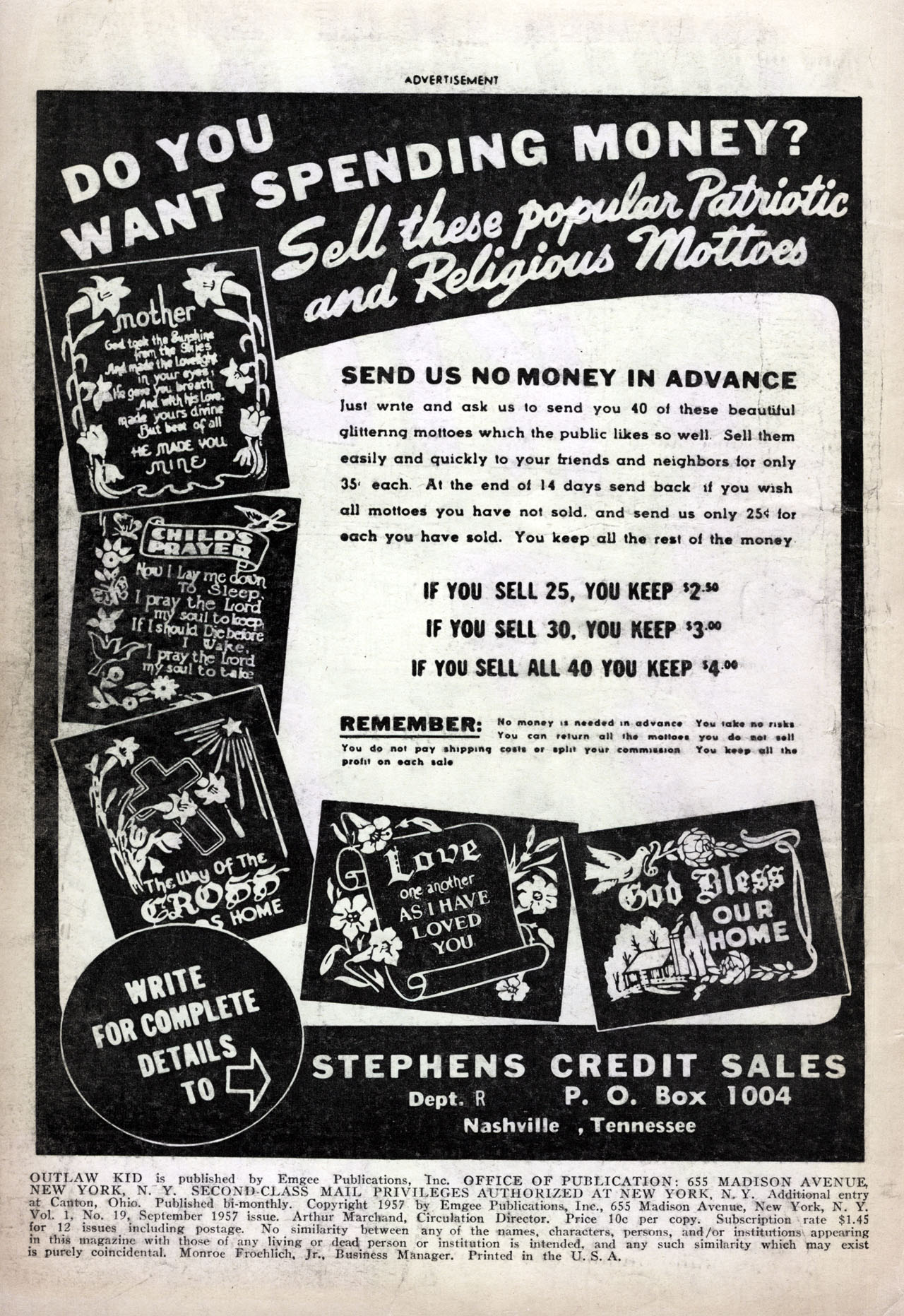 Read online The Outlaw Kid (1954) comic -  Issue #19 - 2