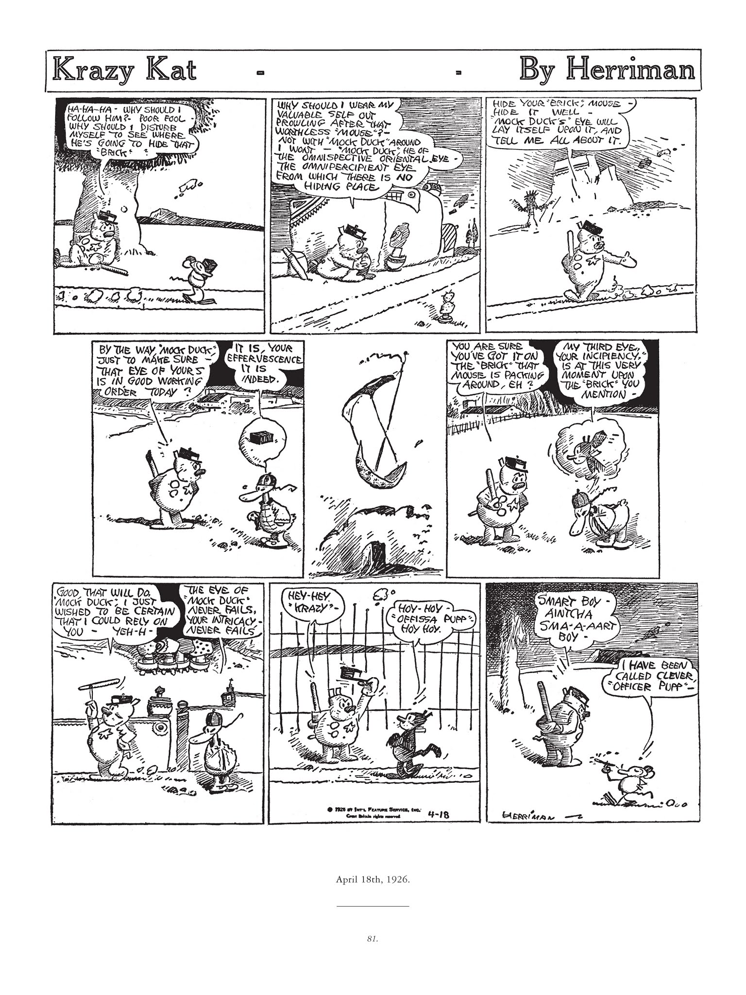 Read online Krazy & Ignatz comic -  Issue # TPB 4 - 82