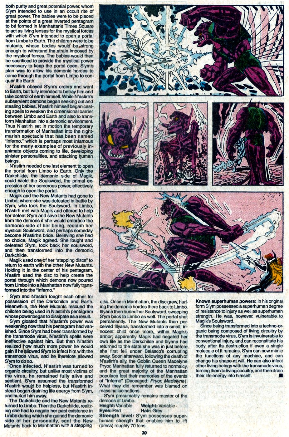 Read online The Official Handbook of the Marvel Universe: Update '89 comic -  Issue #7 - 32