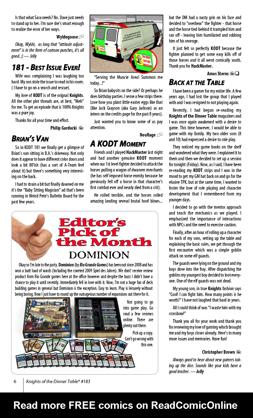 Read online Knights of the Dinner Table comic -  Issue #183 - 8