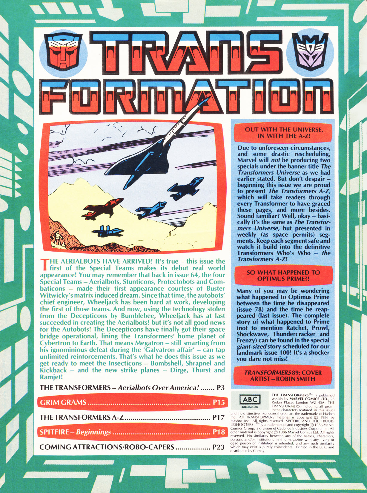 Read online The Transformers (UK) comic -  Issue #89 - 2