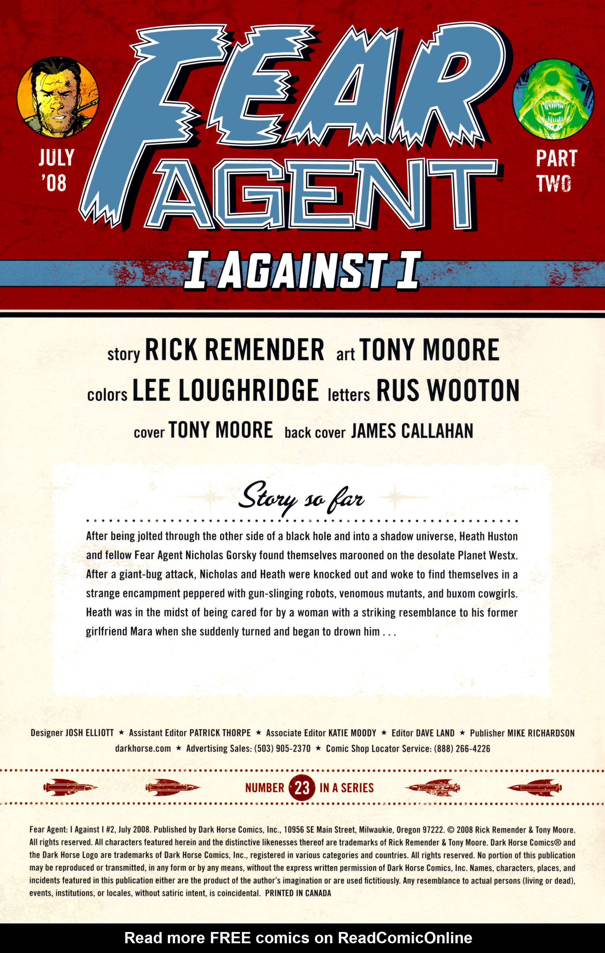 Read online Fear Agent comic -  Issue #23 - 2