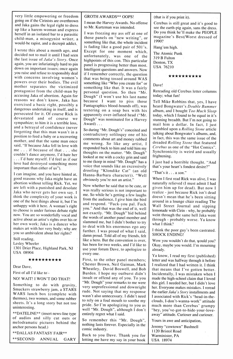 Read online Cerebus comic -  Issue #139 - 32