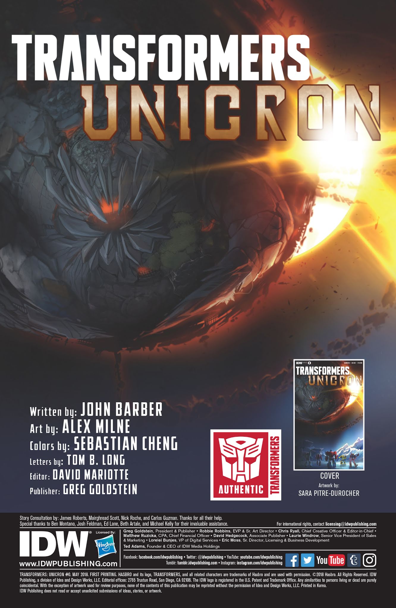 Read online Transformers: Unicron comic -  Issue #0 - 2