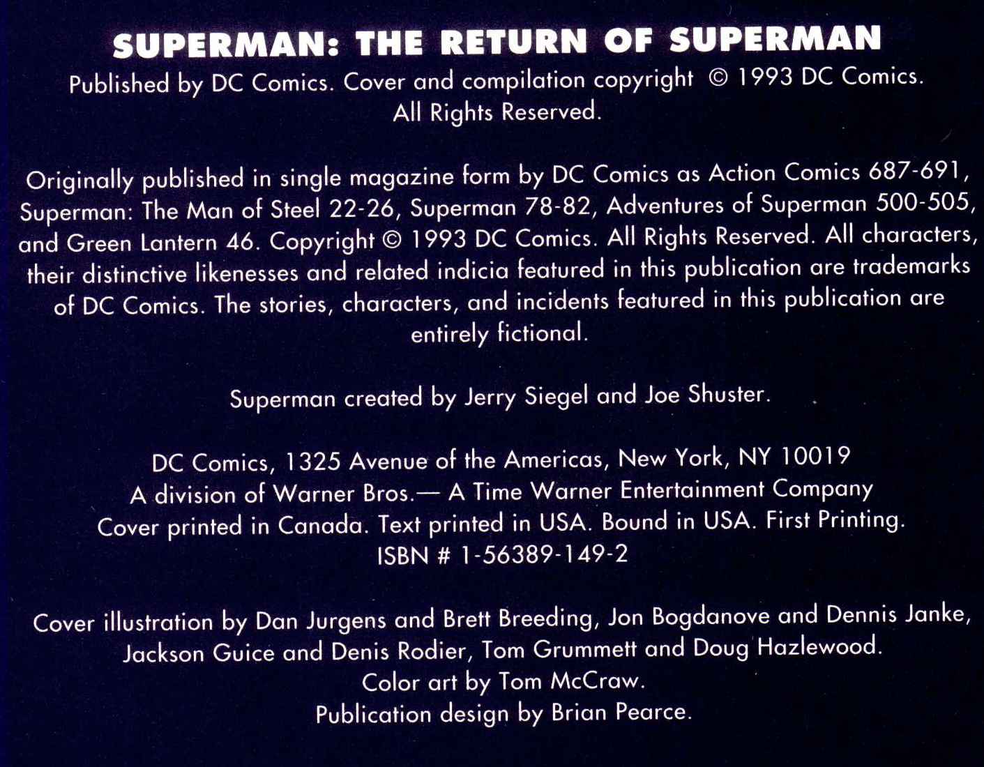 Read online Superman: The Return of Superman (1993) comic -  Issue # TPB (Part 1) - 2