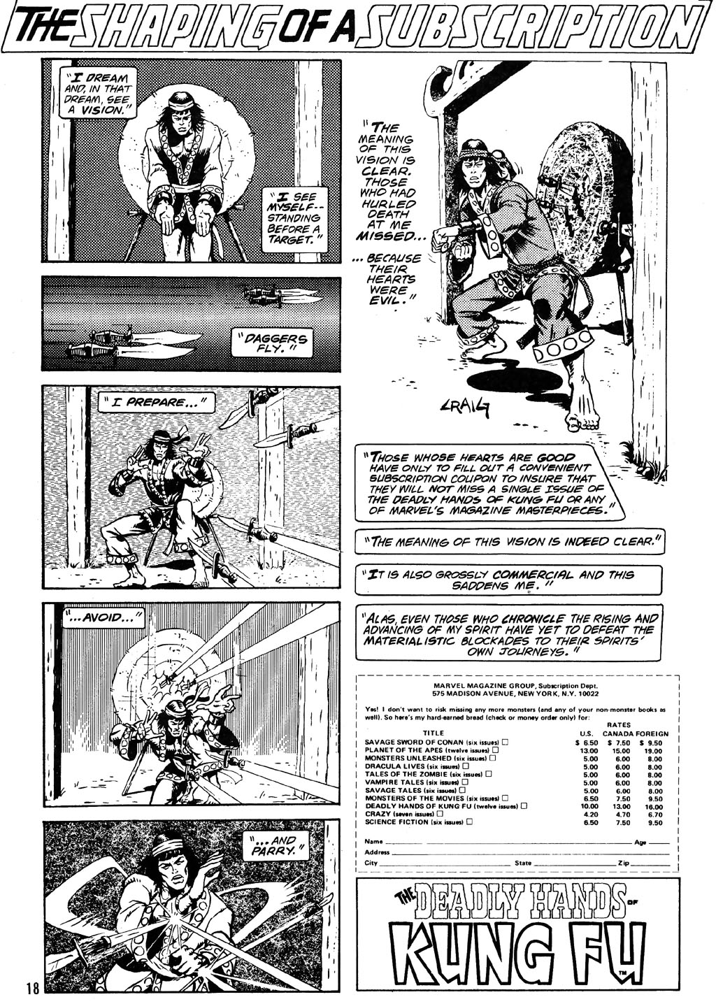 Read online The Deadly Hands of Kung Fu comic -  Issue #10 - 18
