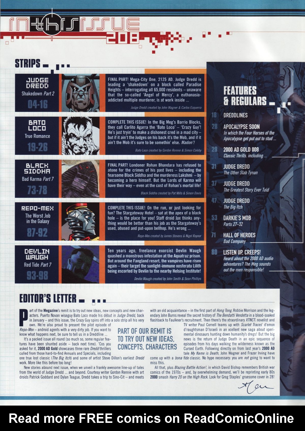 Read online Judge Dredd Megazine (Vol. 5) comic -  Issue #208 - 2