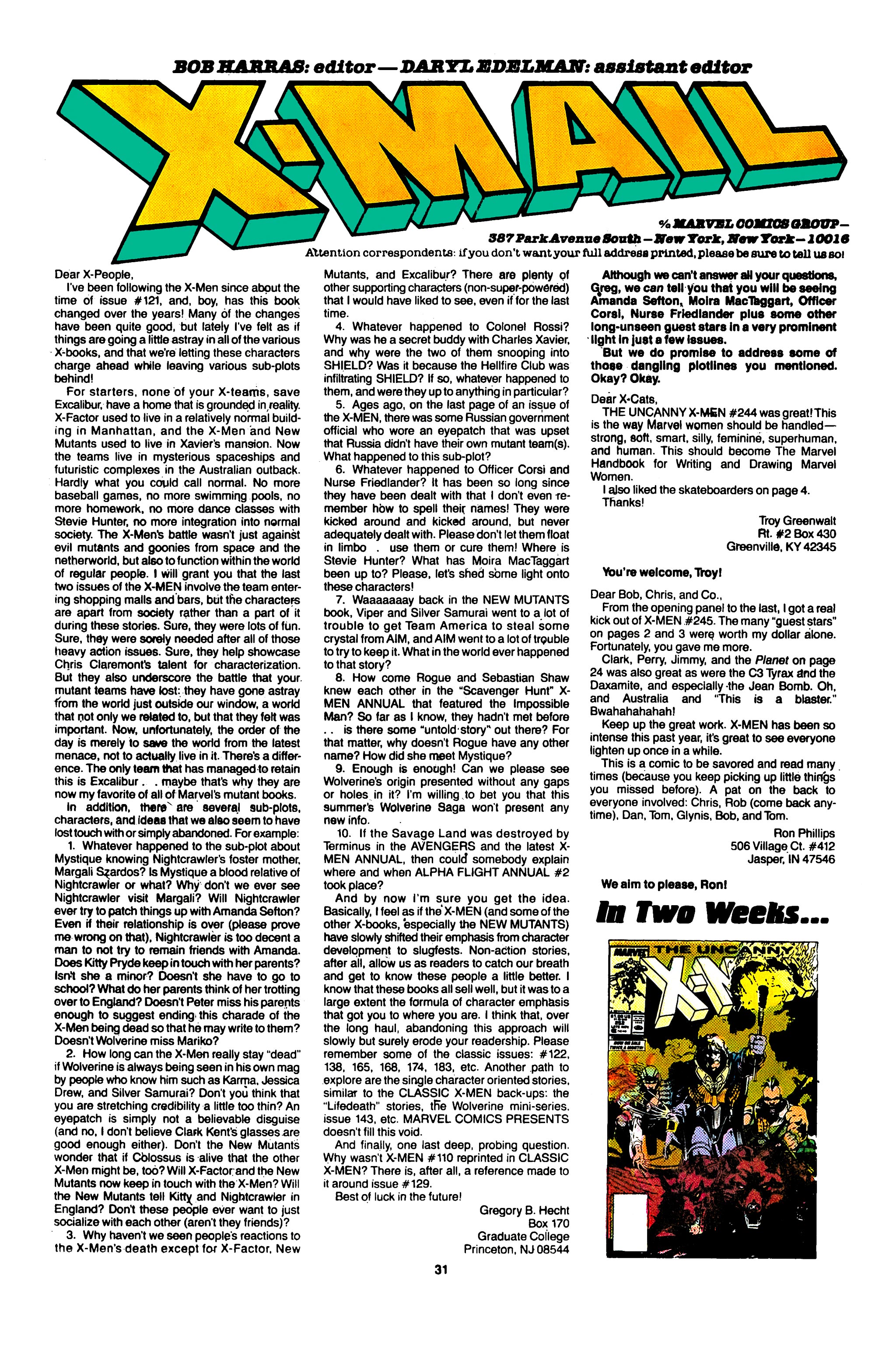 Read online Uncanny X-Men (1963) comic -  Issue #251 - 25