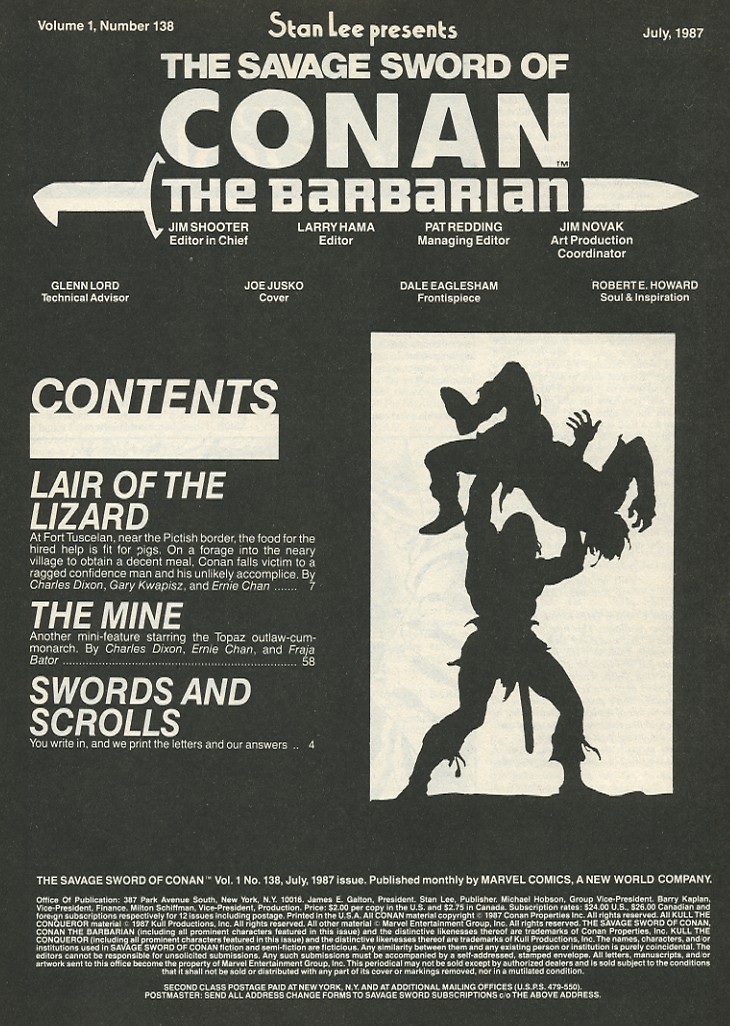 Read online The Savage Sword Of Conan comic -  Issue #138 - 3