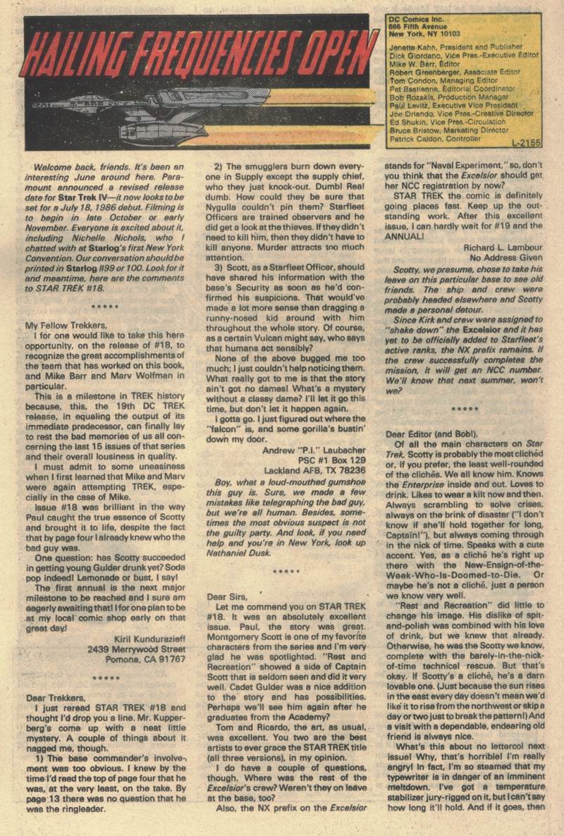 Read online Star Trek (1984) comic -  Issue #22 - 25
