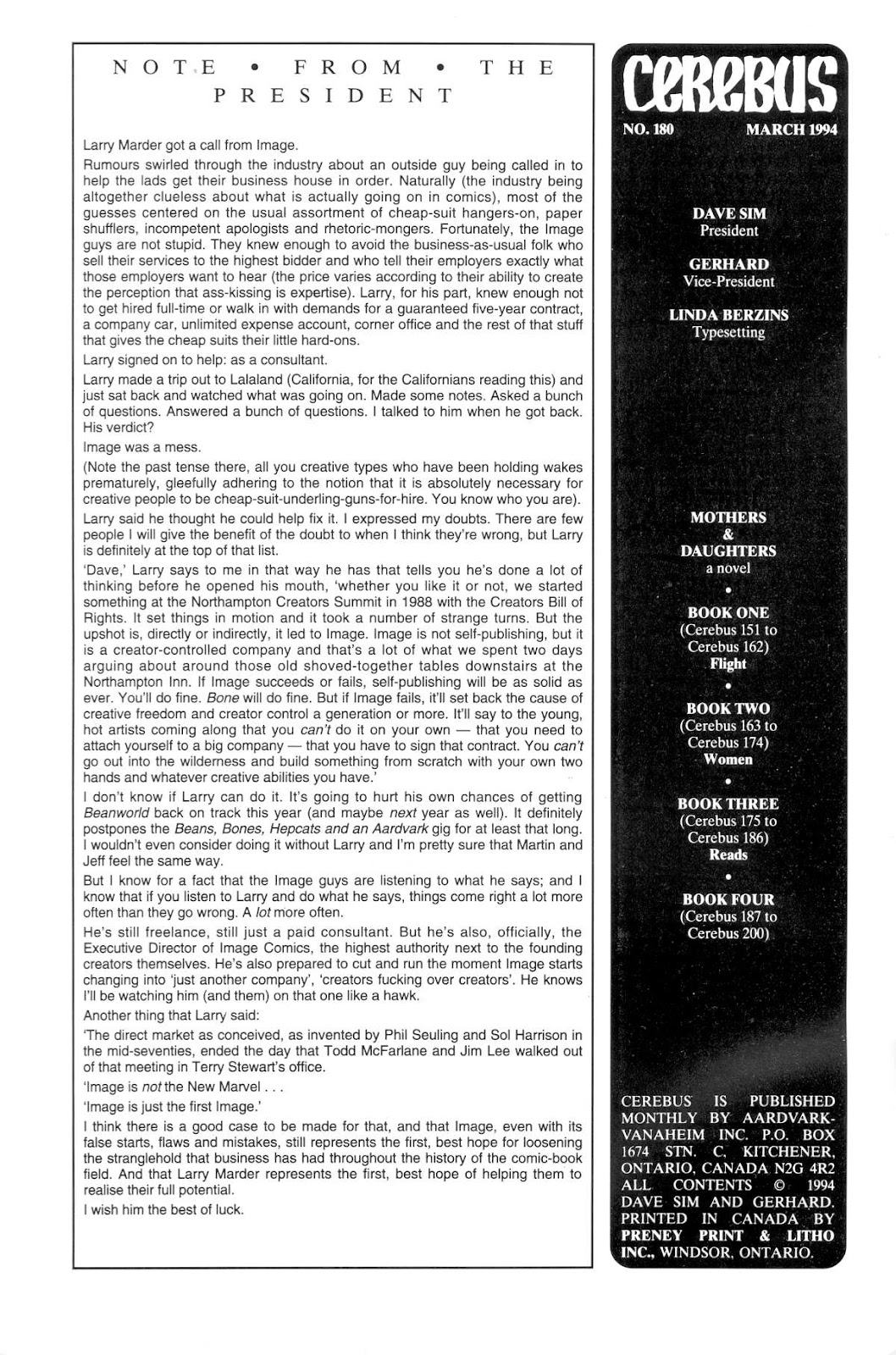 Cerebus issue 180 - Page 2
