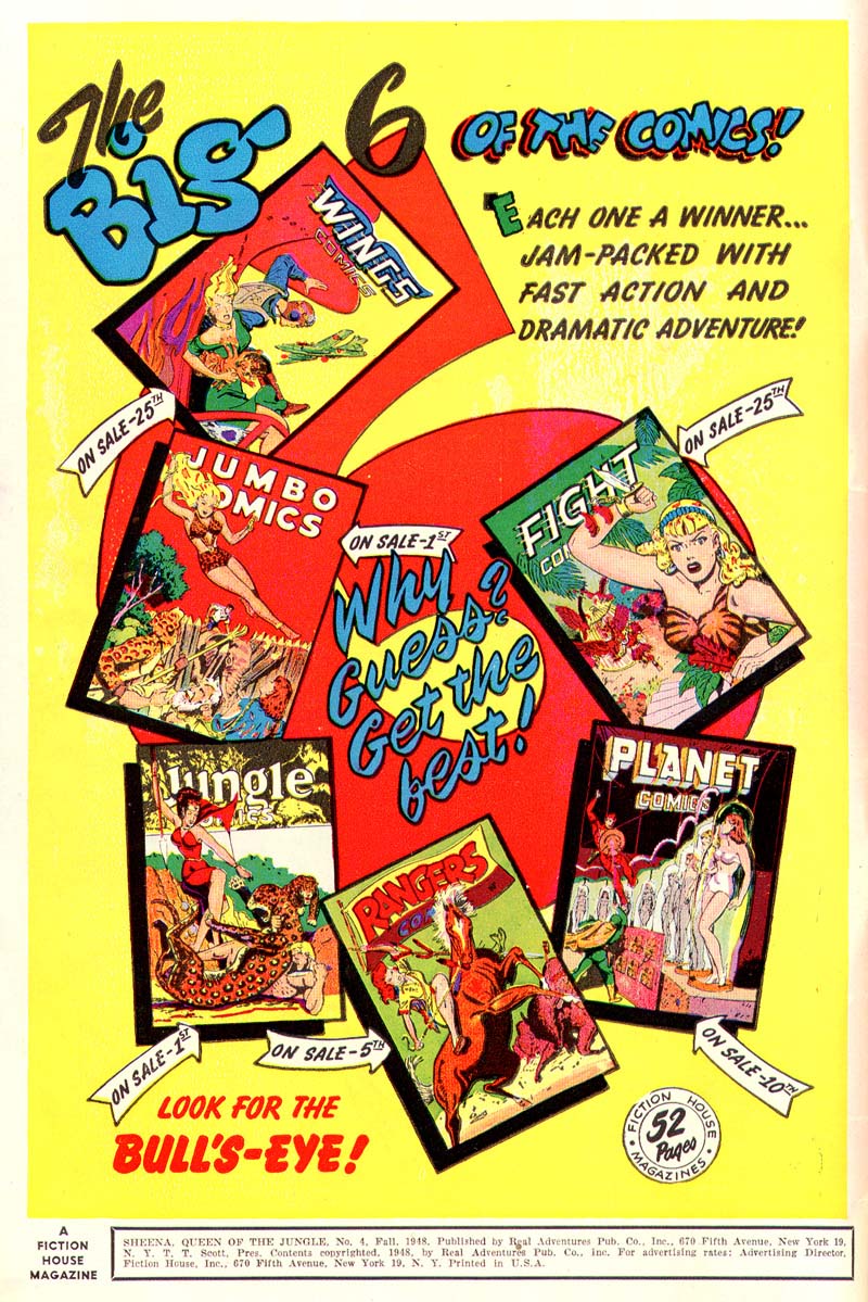 Read online Sheena, Queen of the Jungle (1942) comic -  Issue #4 - 1