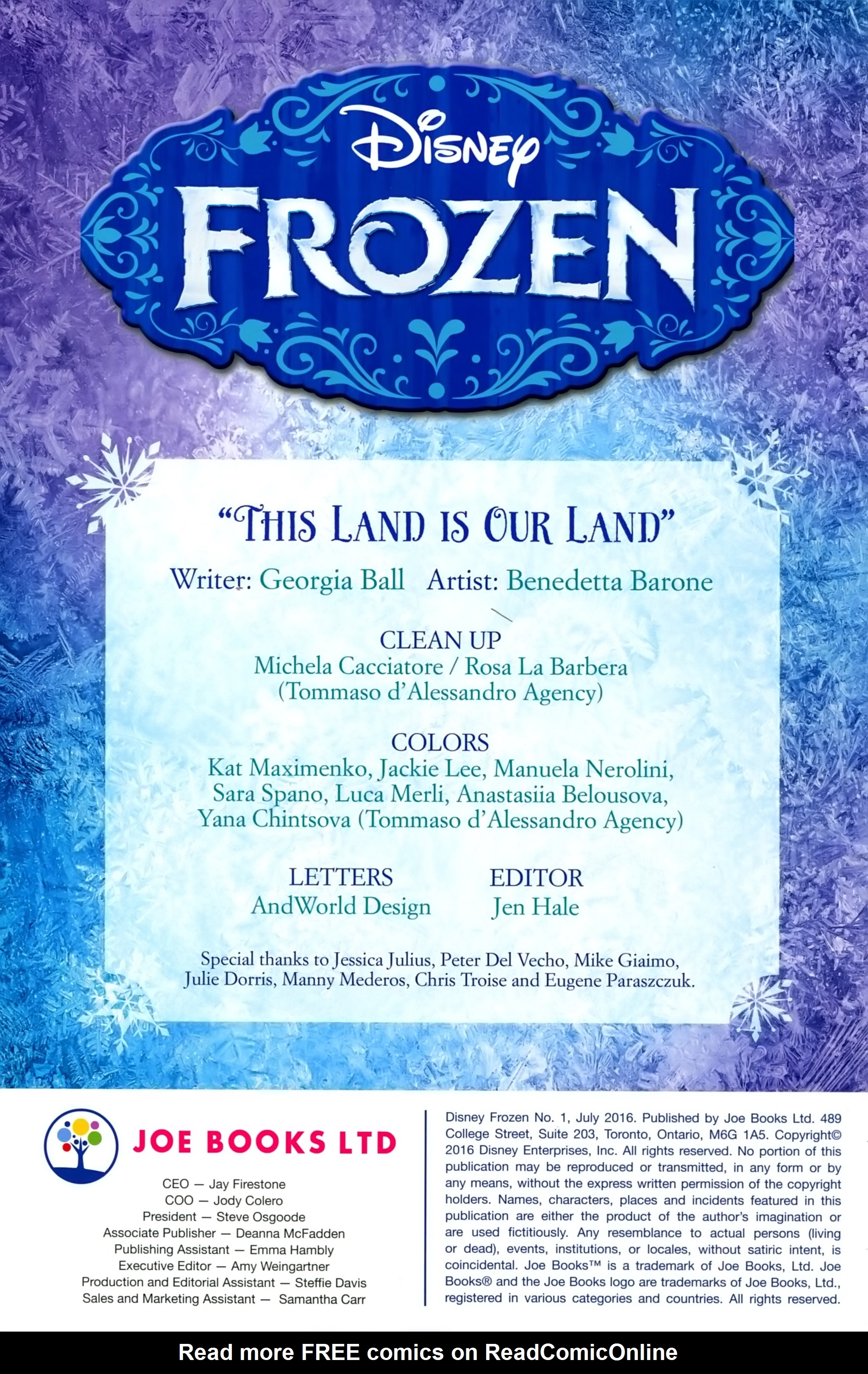 Read online Disney Frozen comic -  Issue #1 - 2