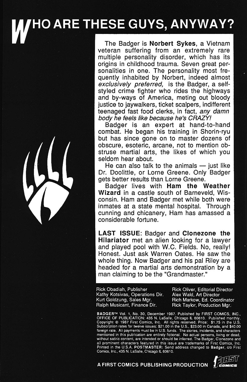 Read online The Badger comic -  Issue #30 - 3