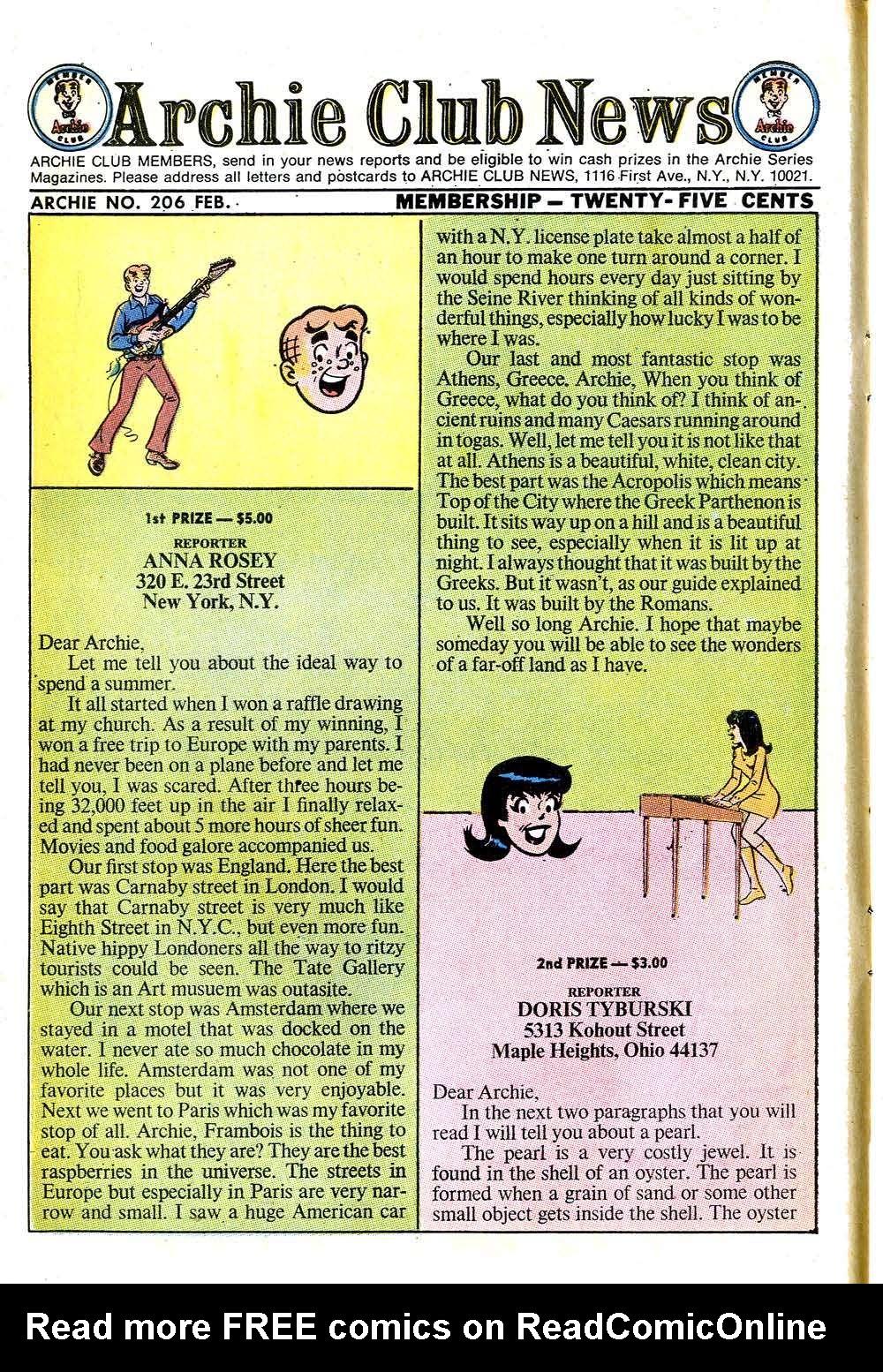 Read online Archie (1960) comic -  Issue #206 - 10