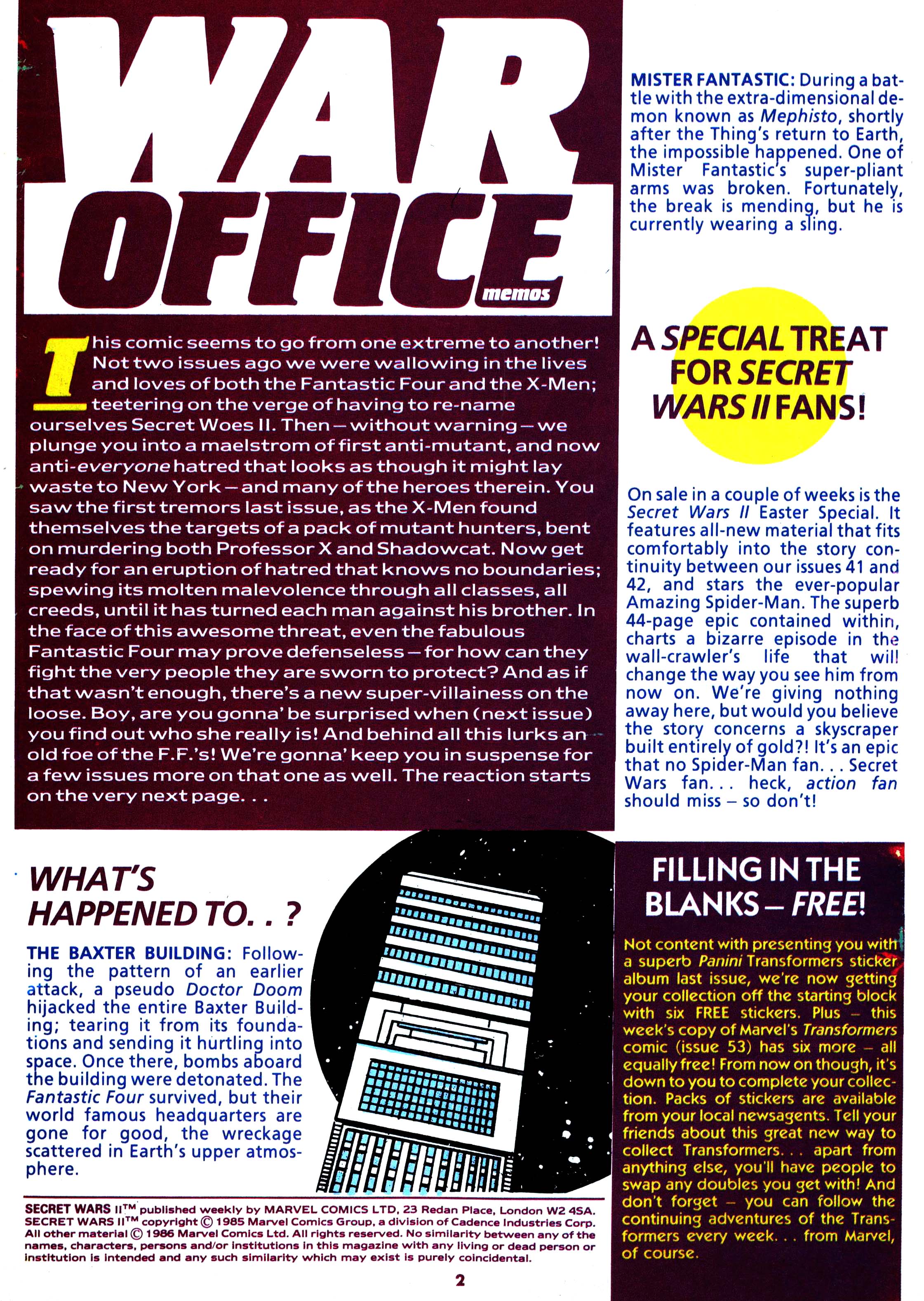 Read online Secret Wars (1985) comic -  Issue #38 - 2