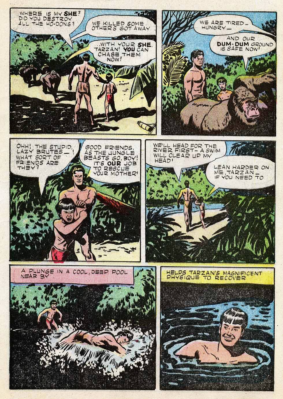 Read online Tarzan (1948) comic -  Issue #6 - 9