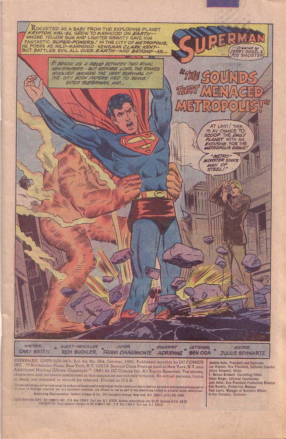 Read online Superman (1939) comic -  Issue #364 - 2