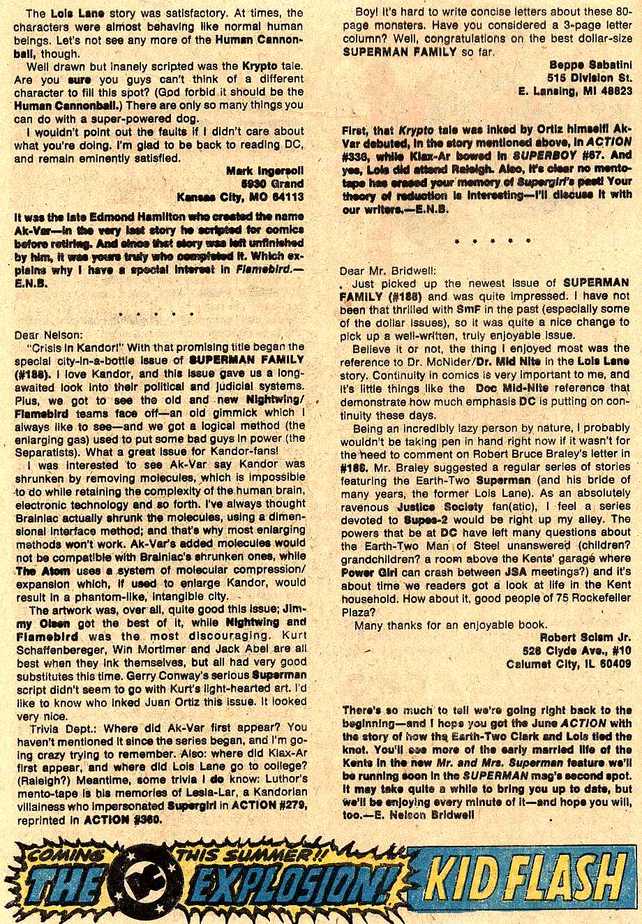 Read online The Superman Family comic -  Issue #190 - 20